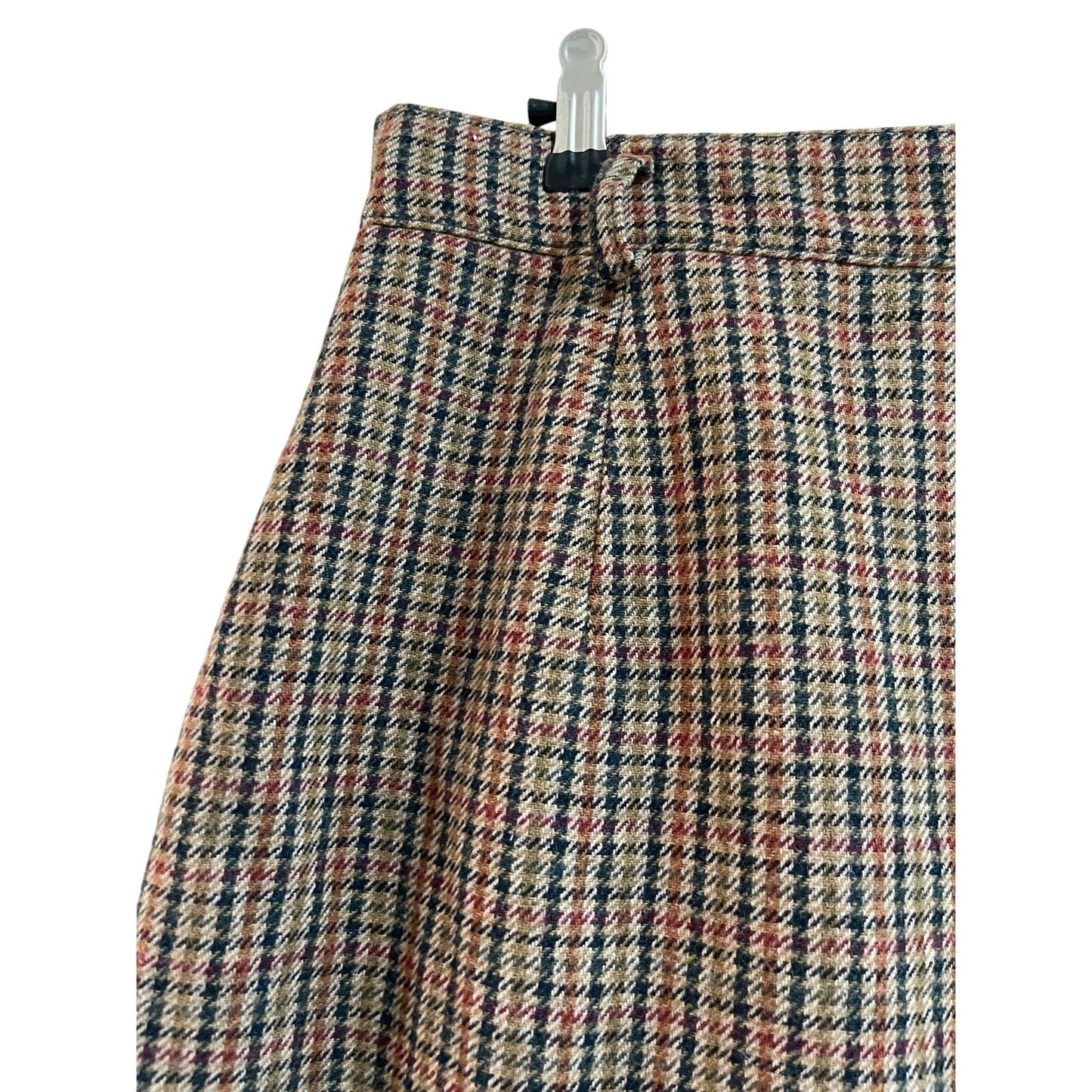 Vintage Norton McNaughton Wool Blend Midi Skirt Size 14 - Button Accents