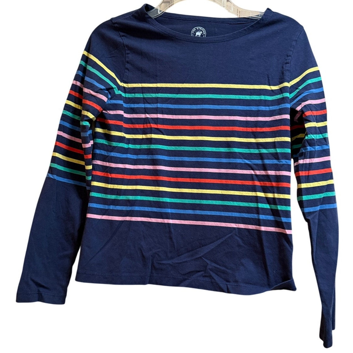 The Striped Sheep Navy & Multicolor Striped Long Sleeve T-shirt - Medium