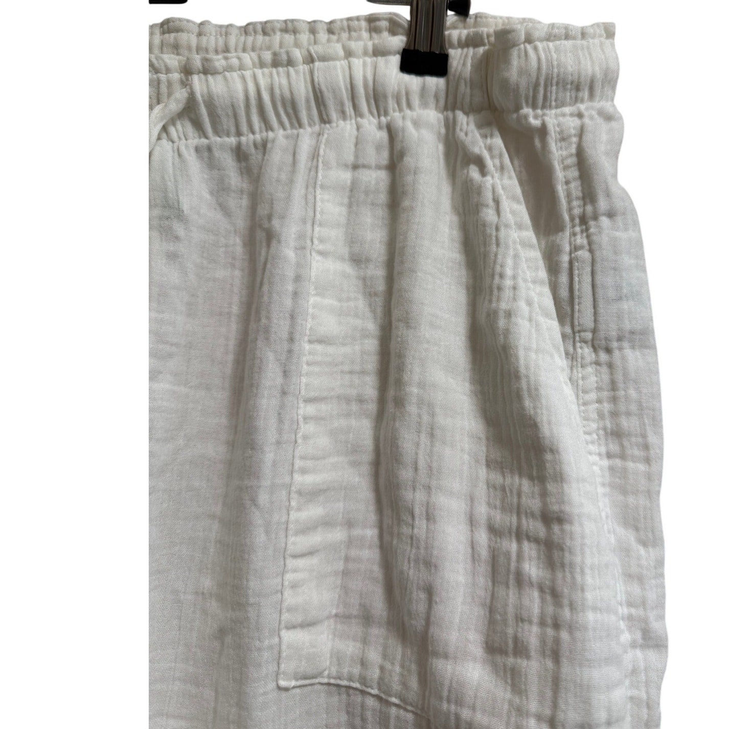 GAP Size Large White Cotton Elastic Waist Lounge Pant w/Pockets - NWT - $80 MSRP