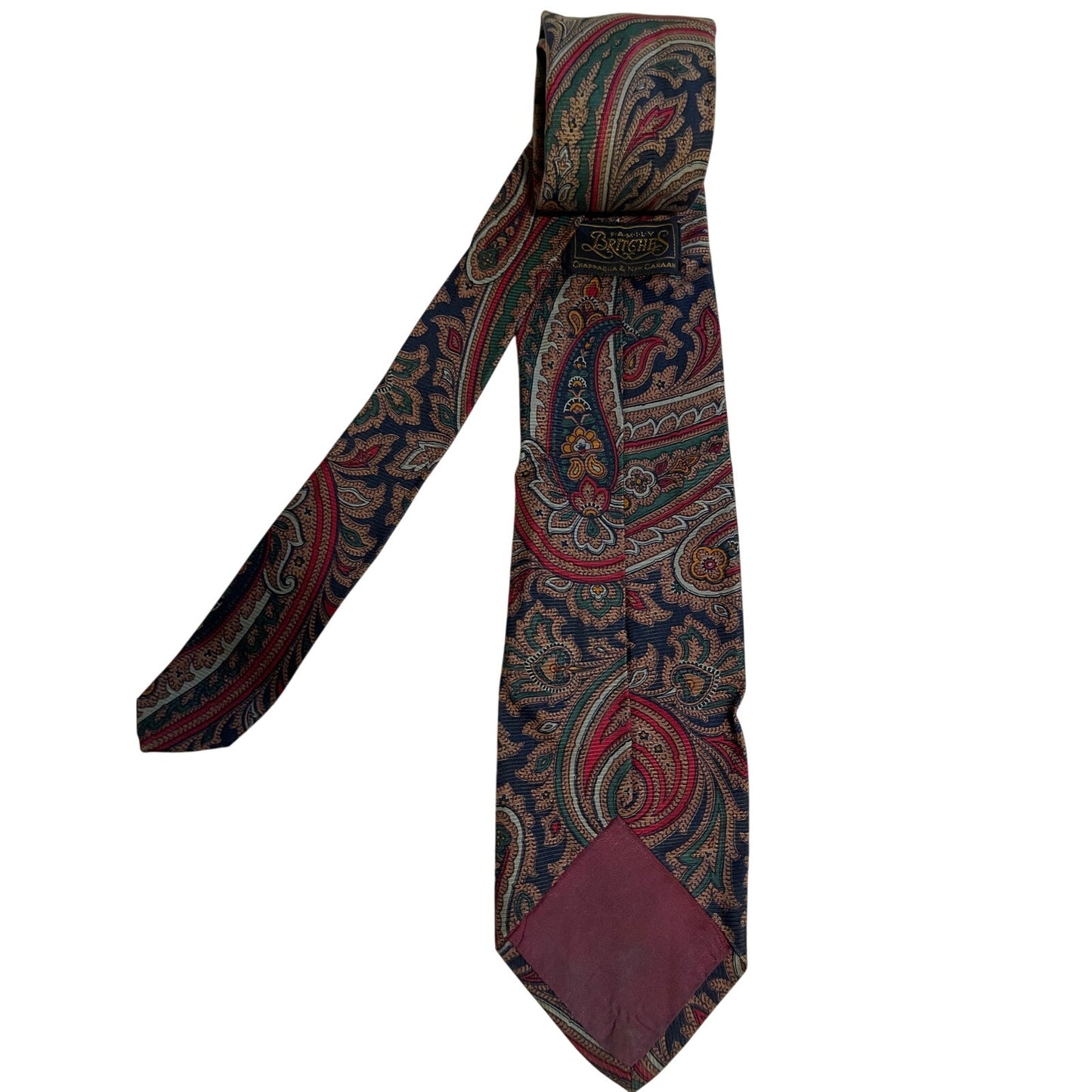 Vintage Family Britches (Mom & Pop) 100% Silk English Necktie Large Paisley