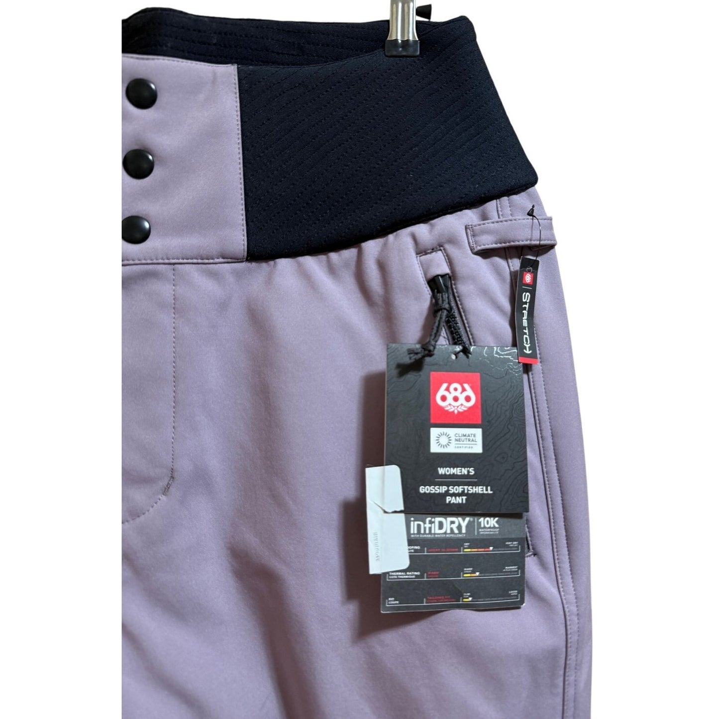686 Gossip Softshell Dusty Orchid Waterproof Lined Outdoor Pants - NWT - Medium