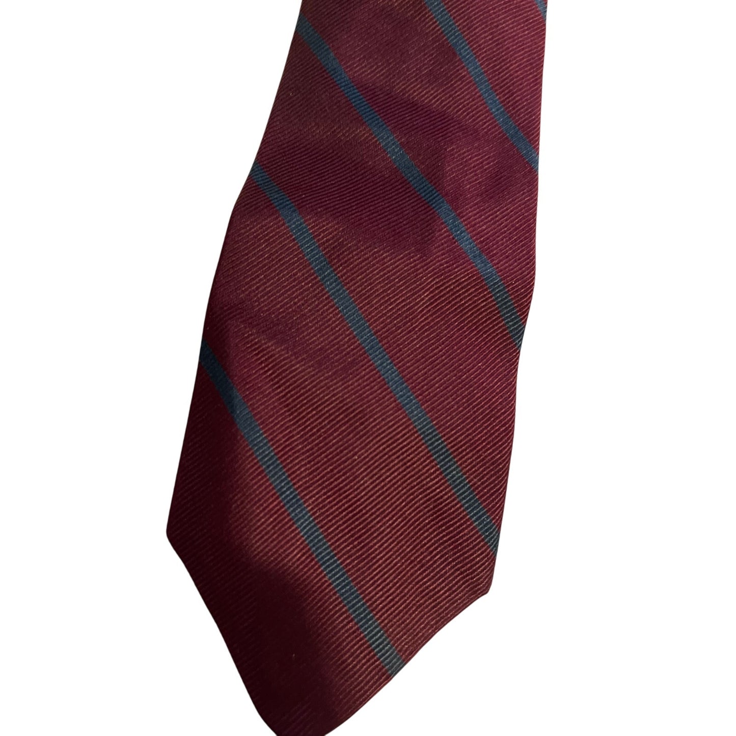 Vintage Robert Talbott Hand Sewn 100% Silk Necktie Deep Purple Blue Striped