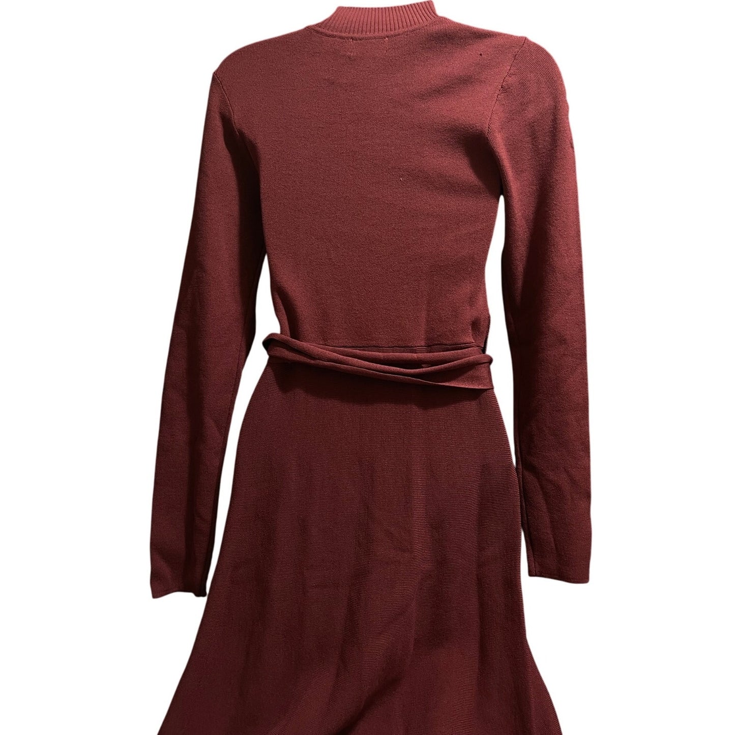 The Drop Size Small Long Sleeve Maxi Dress w/Belt - NWT - Maroon