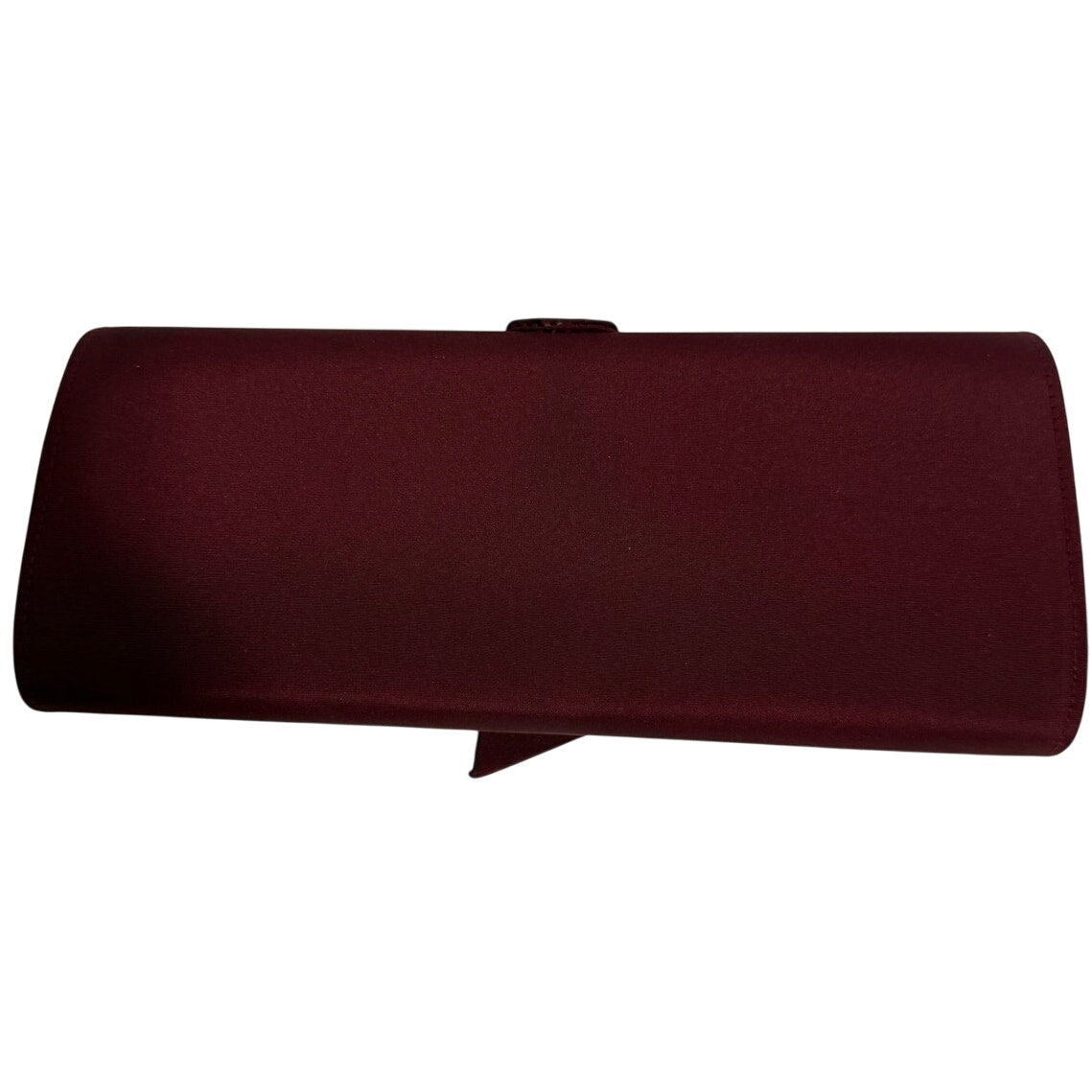 Deep Maroon Clasp Closure Clutch w/ Optional Shoulder Strap