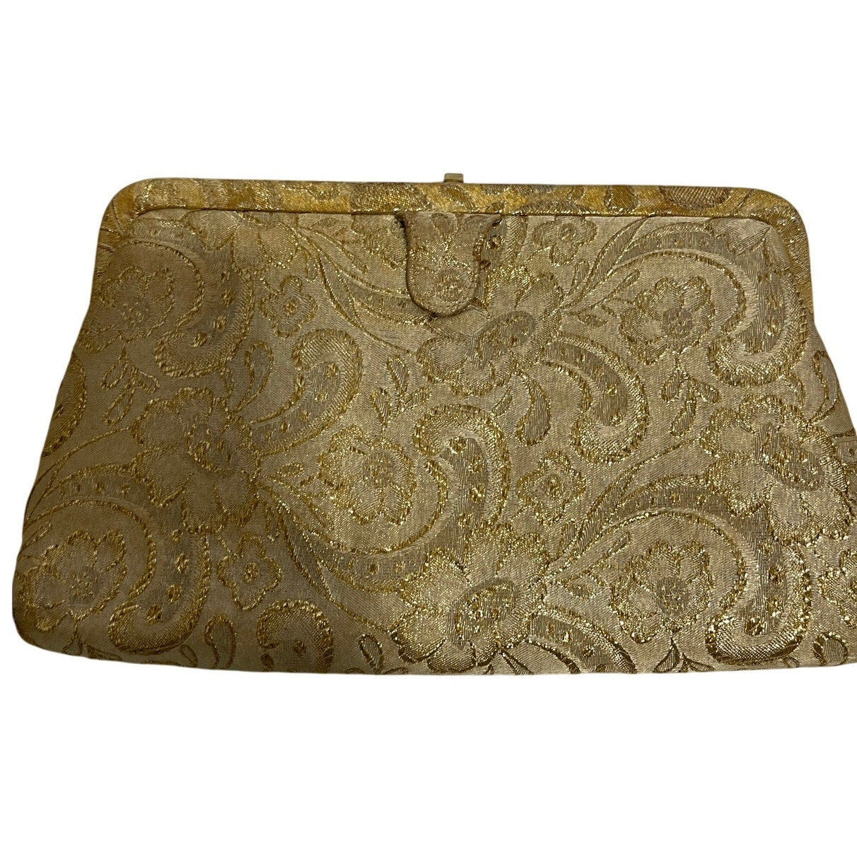 Vintage 1960's Mel Ton Gold Lace Clutch