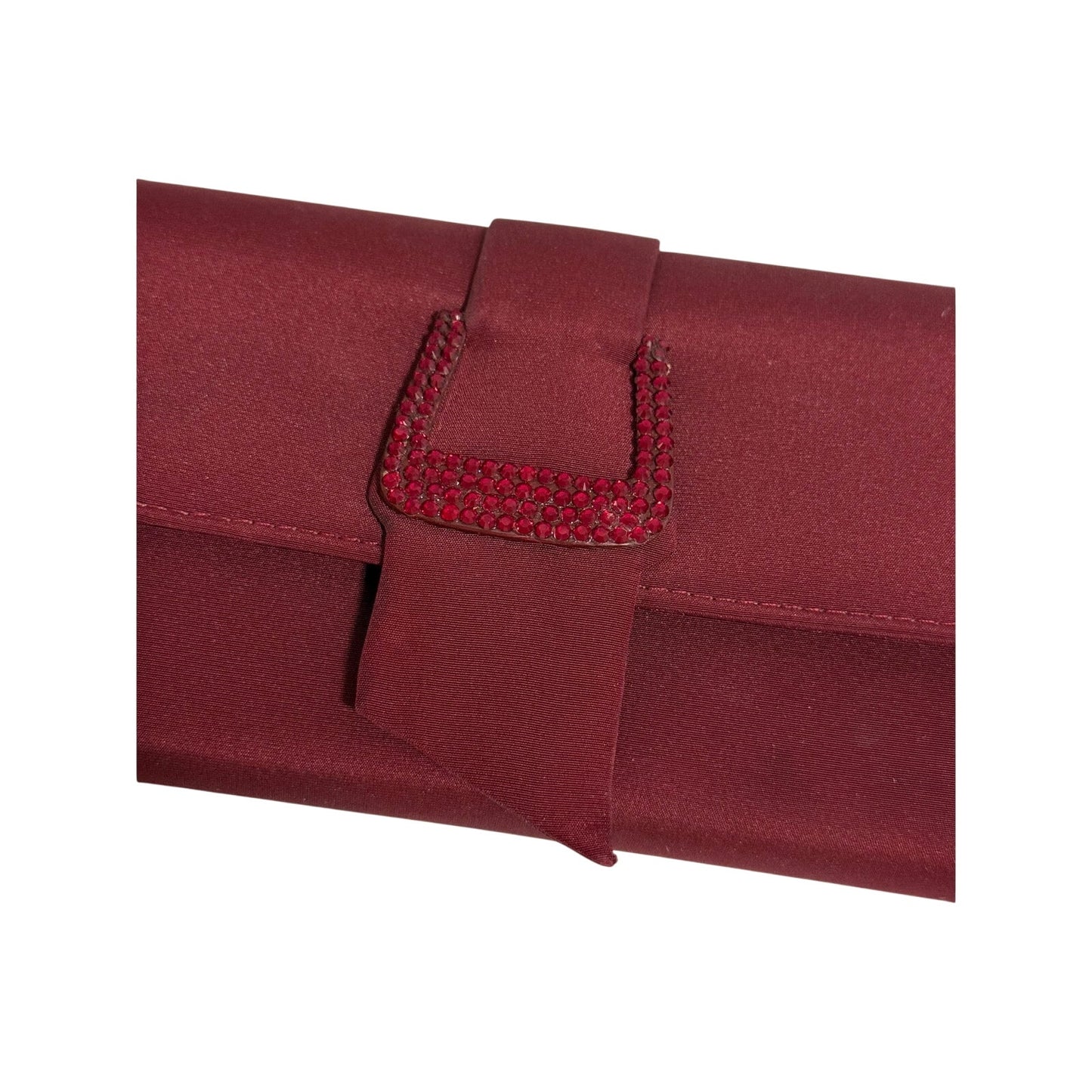 Deep Maroon Clasp Closure Clutch w/ Optional Shoulder Strap