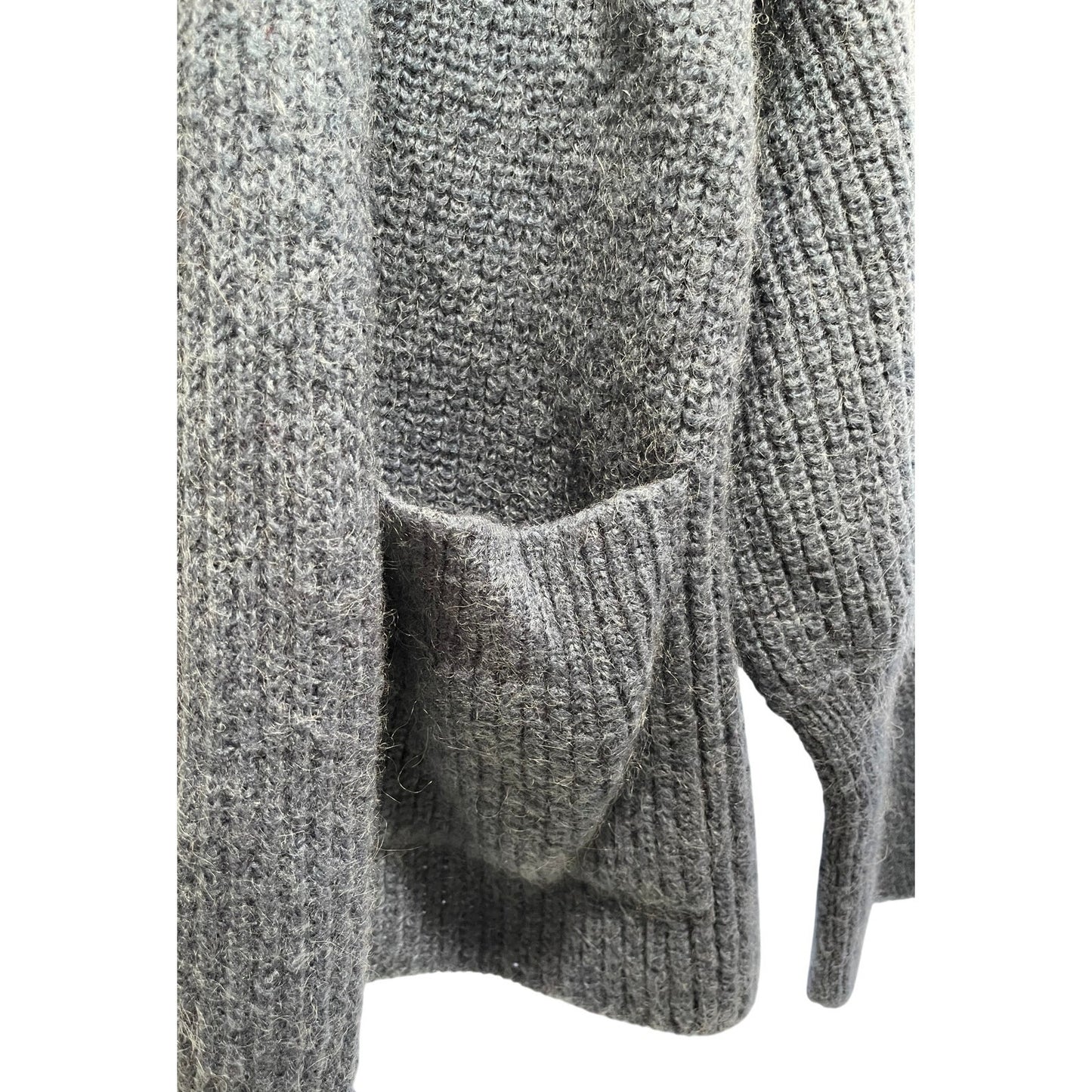 Vintage Jette Holman Knit Handmade in Denmark Blue Cardigan Sweater