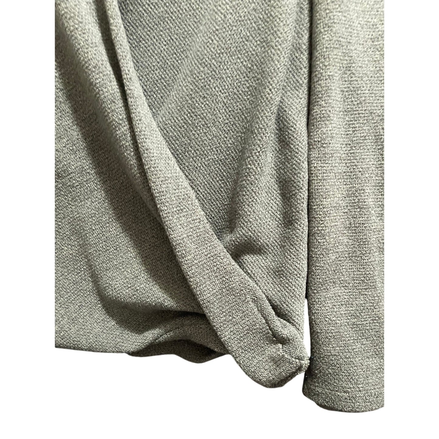 Pleione Olive Green Knit Long Sleeve Sweater Blouse - Large Petite
