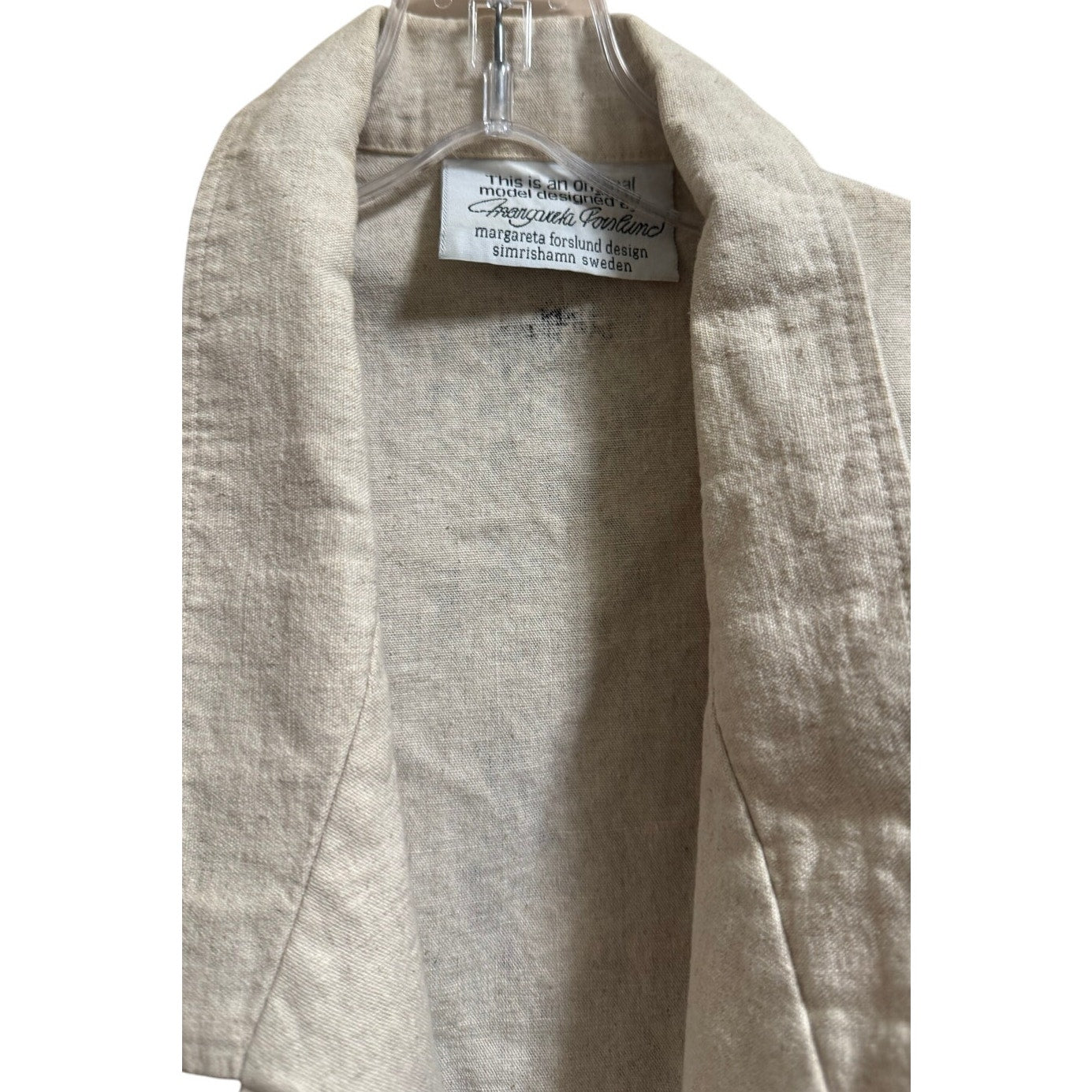 RARE Vintage Margareta Forslund Design Model Jacket - Linen ONE OF A KIND