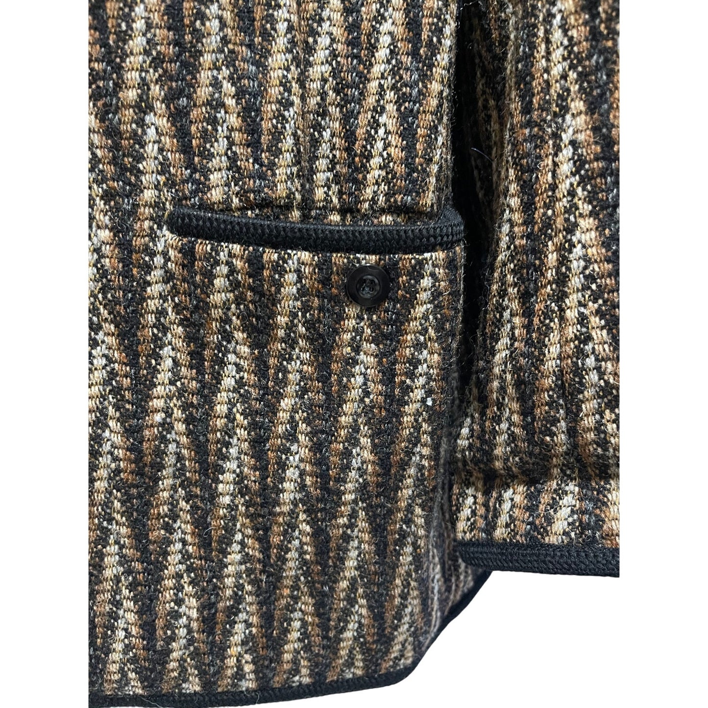 Vintage Jaegar Tweed Herringbone Long Sleeve 100% Wool Blazer