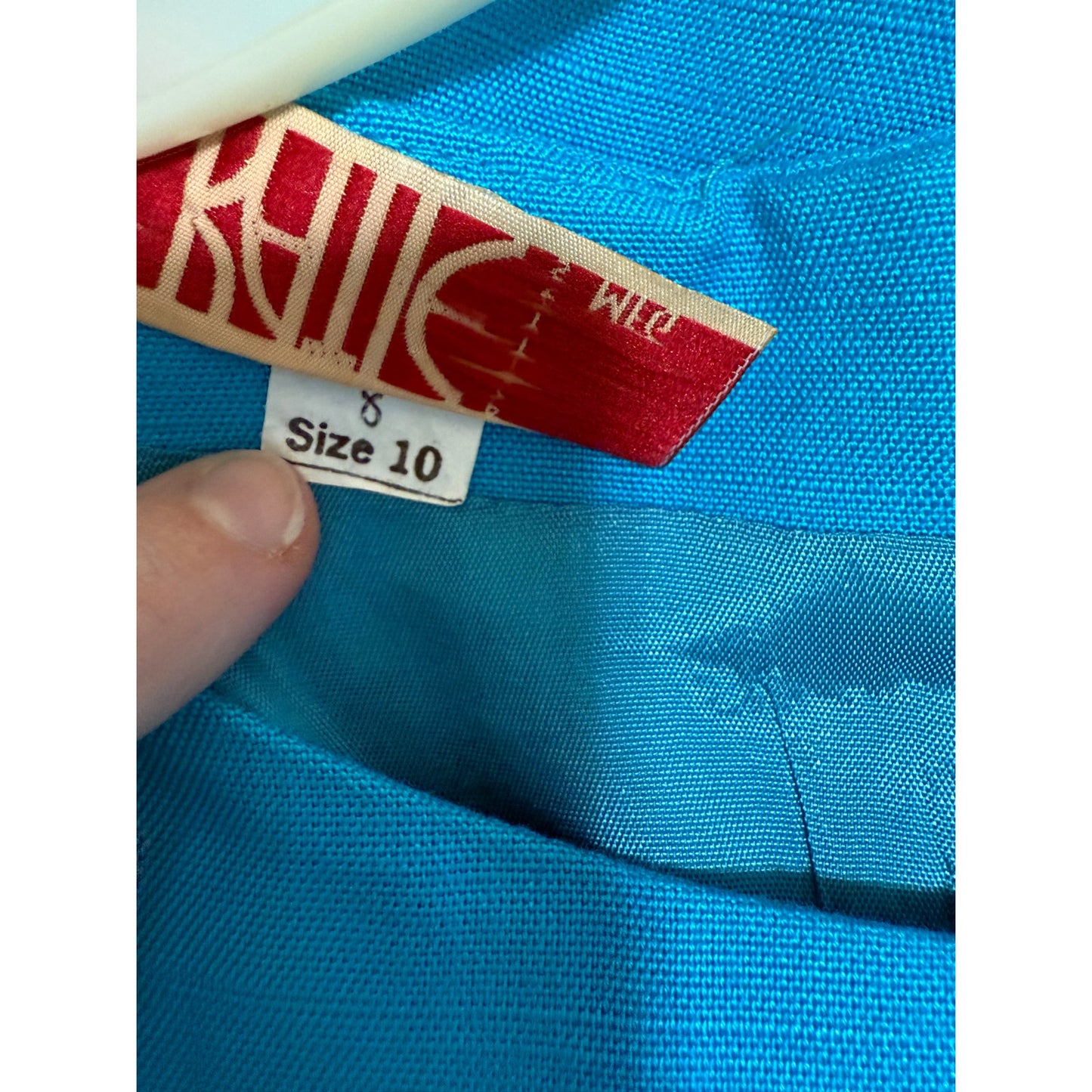 Katie MFG Petites - Turquoise Blue Sleeveless Shift Dress & Jacket - Size 10