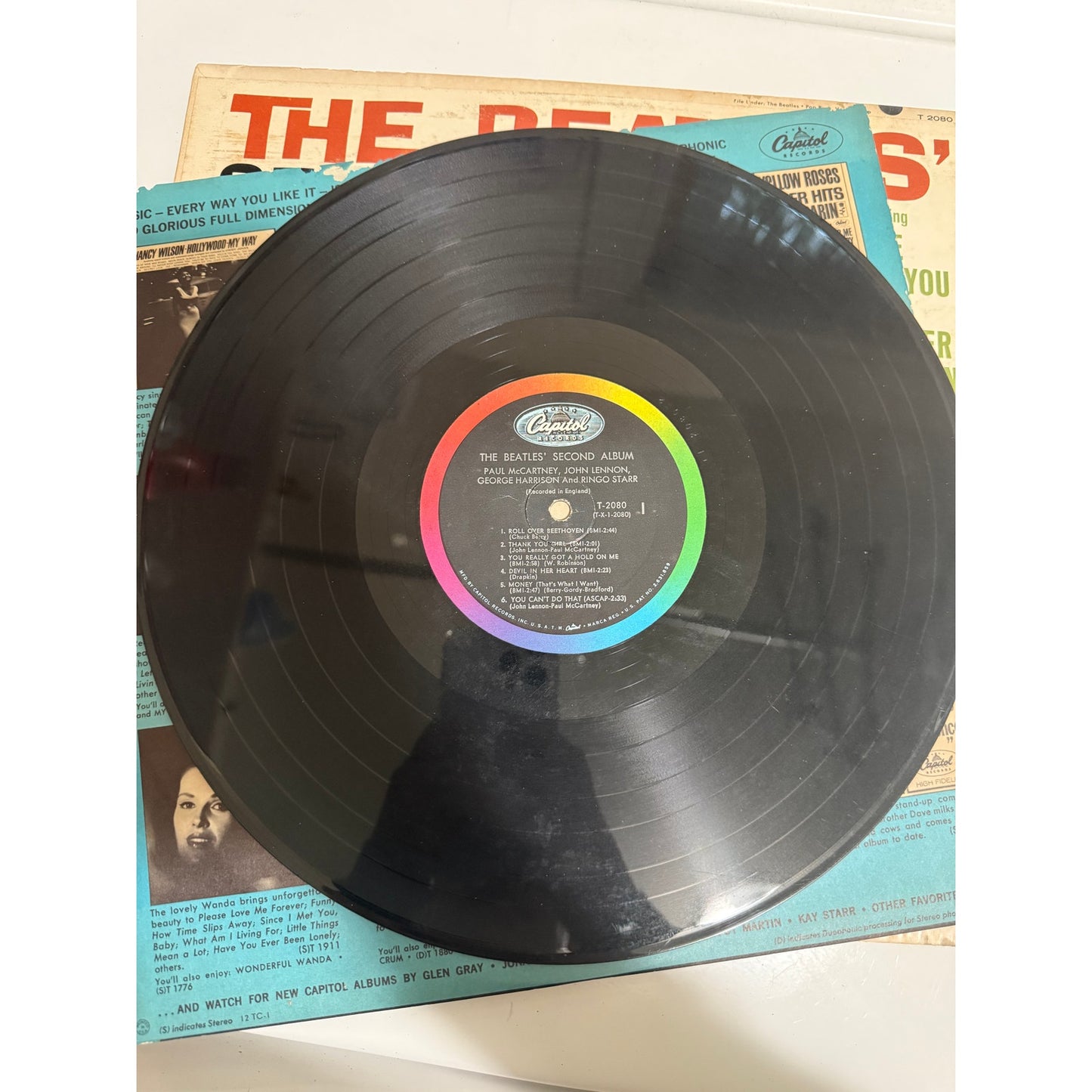 The Beatles Second Album 1964 US 1st Pressing T-2080 - 12" Vinyl Record