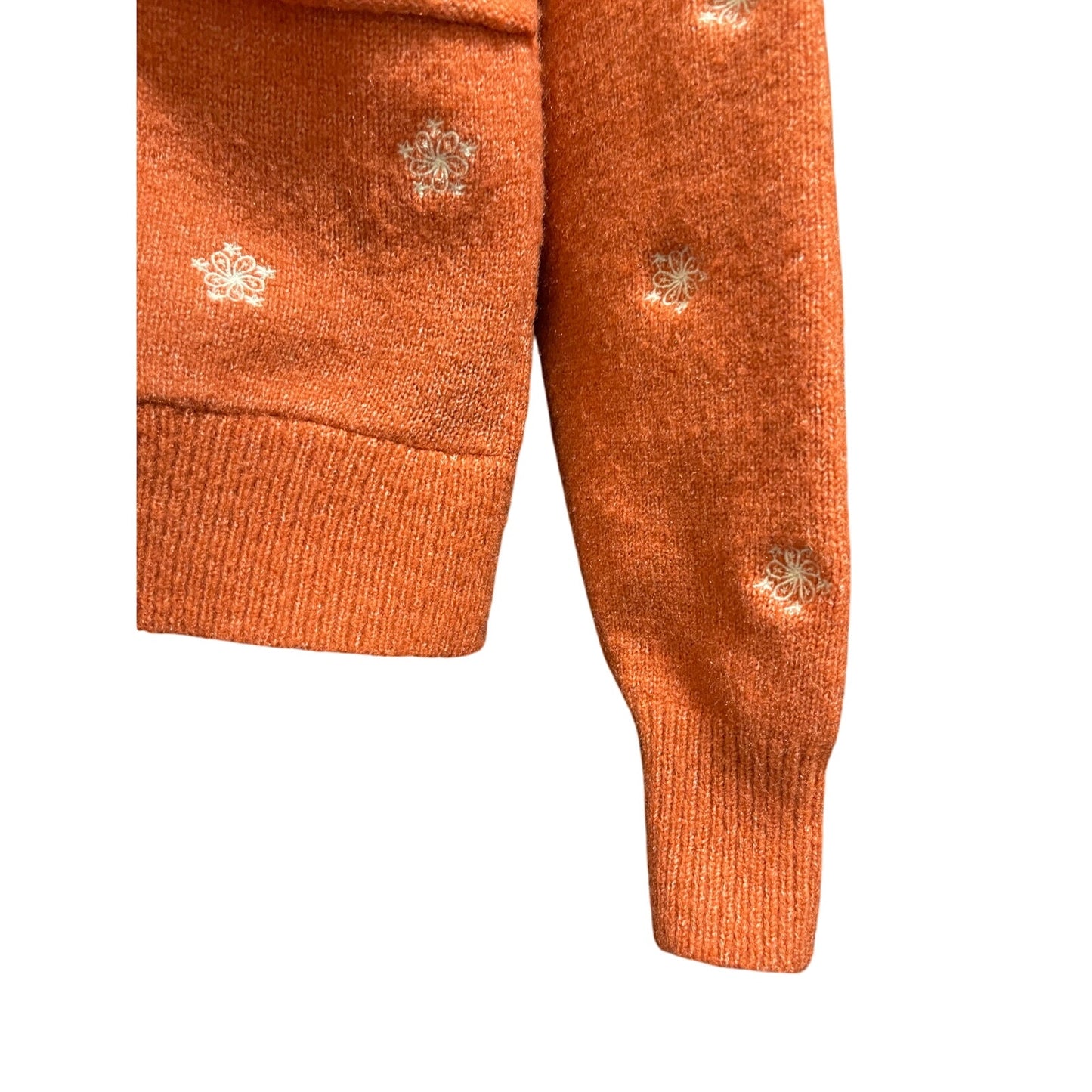 A.N.A. A New Approach Rust Orange Tight Knit Size Small Cardigan Sweater
