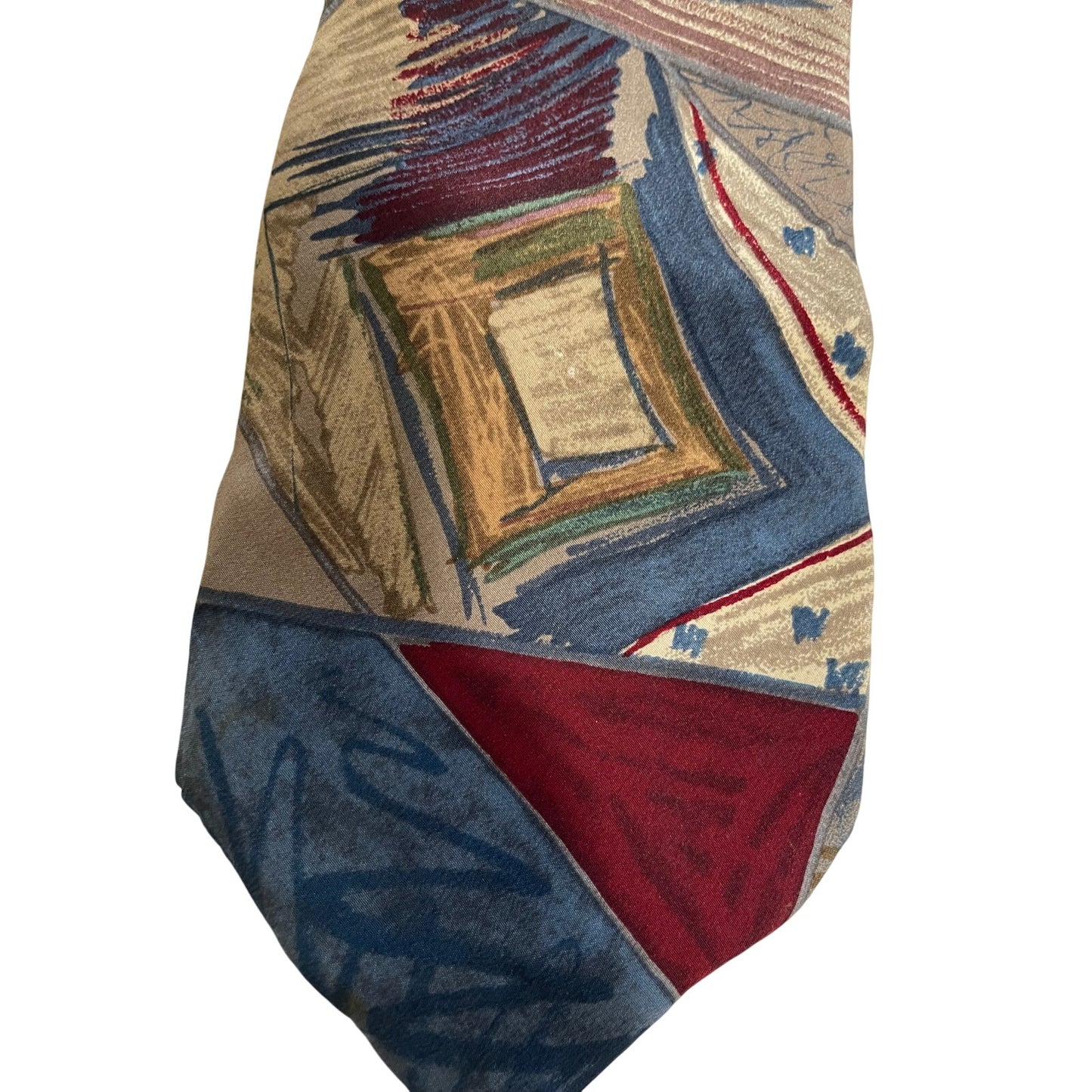 Vintage Pierre Cardin 90's Geometric Abstract Necktie Men's Tie