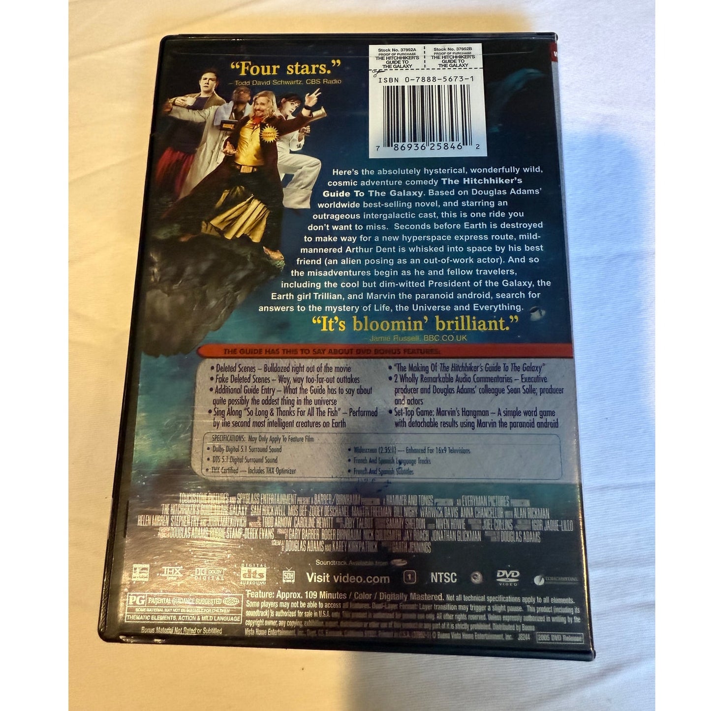 The Hitchhiker's Guide to the Galaxy (Widescreen Edition) - DVD With Insert.