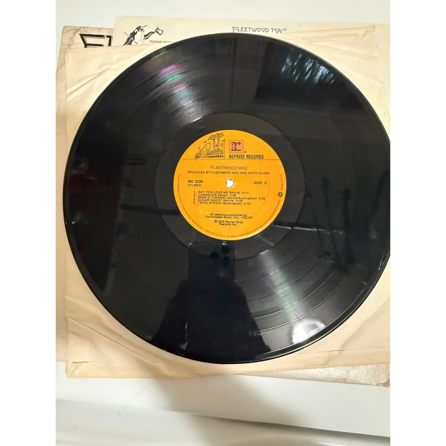Fleetwood Mac Self Titled LP 1975 Lyric Insert MS 2225 Textured Cover 12" Vinyl