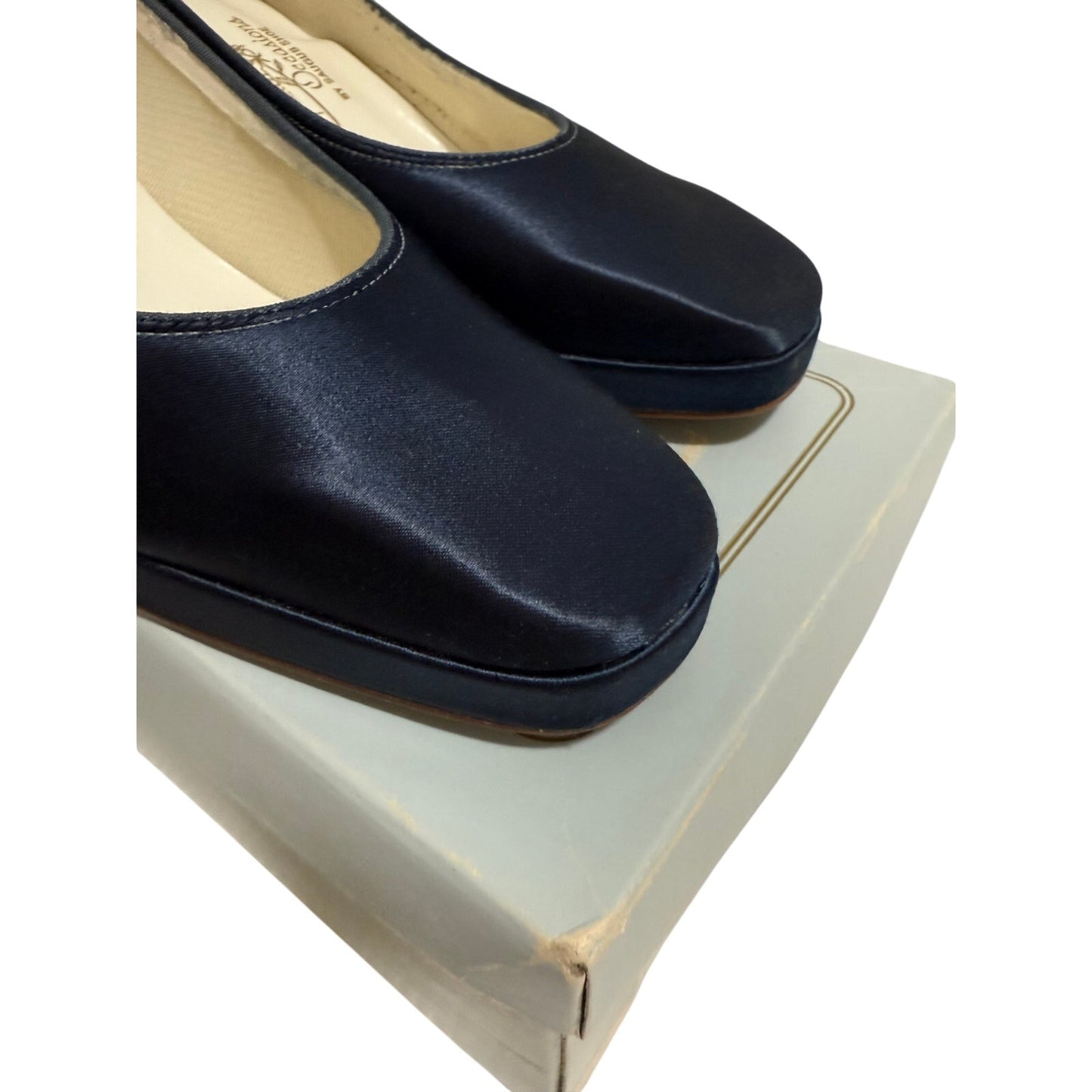 Special Occasions by Saugus Shoe Size 7.5B Midnight Blue Block Heels