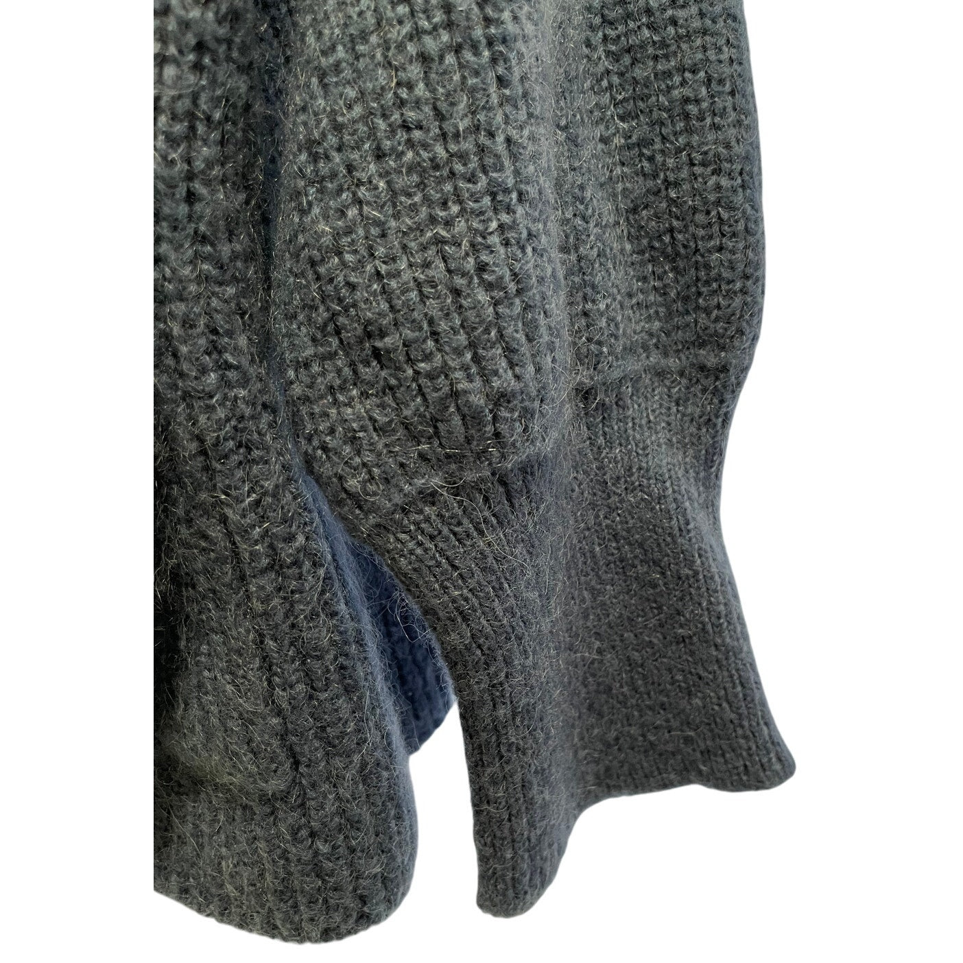 Vintage Jette Holman Knit Handmade in Denmark Blue Cardigan Sweater