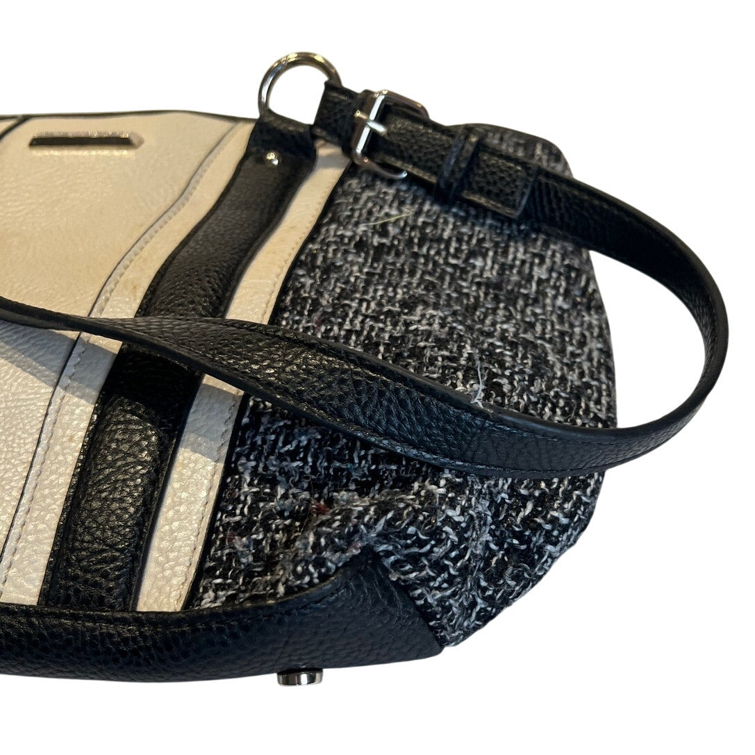 Dana Buchman Fabric & Vegan Leather Lined Shoulder Bag
