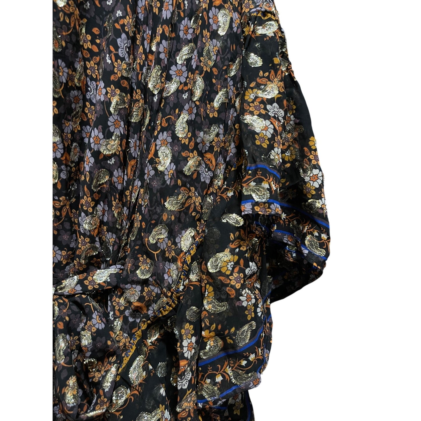 NWT Kobi Halperin Black Floral Boho Dress - Size Large - $598 MSRP