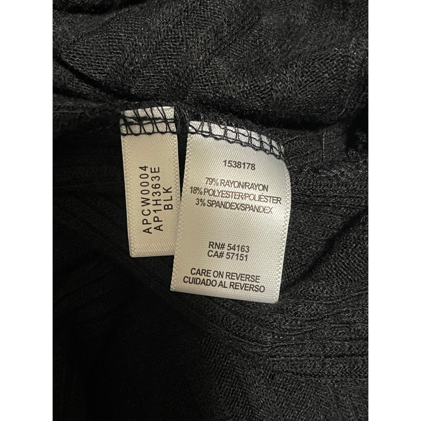 Andrew Marc Black Ribbed Long Sleeve Sweater - Size XS