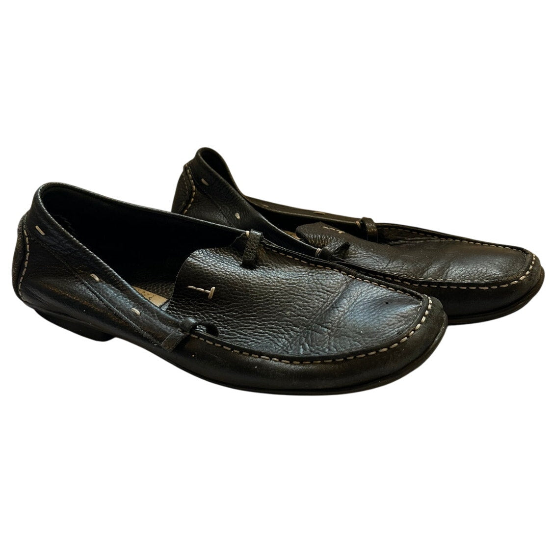 Vintage Barney's New York Black Italian Leather Loafer - Size 9.5