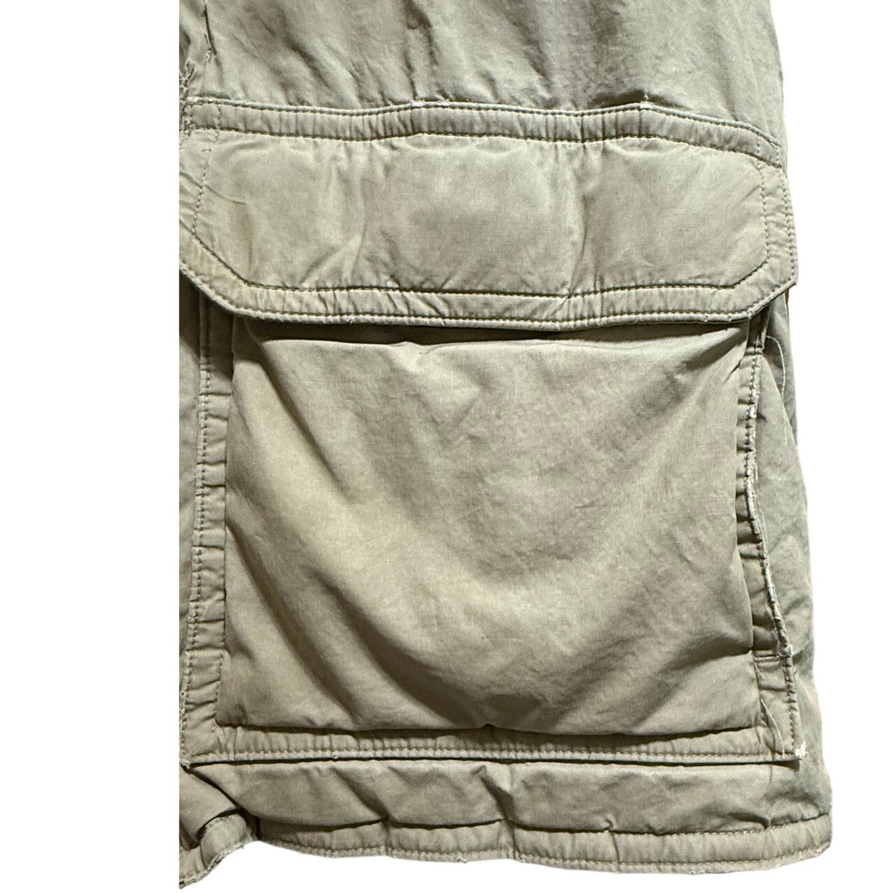 Vintage Orvis Goose Down Puffer Vest Medium Beige Tan Full Zip