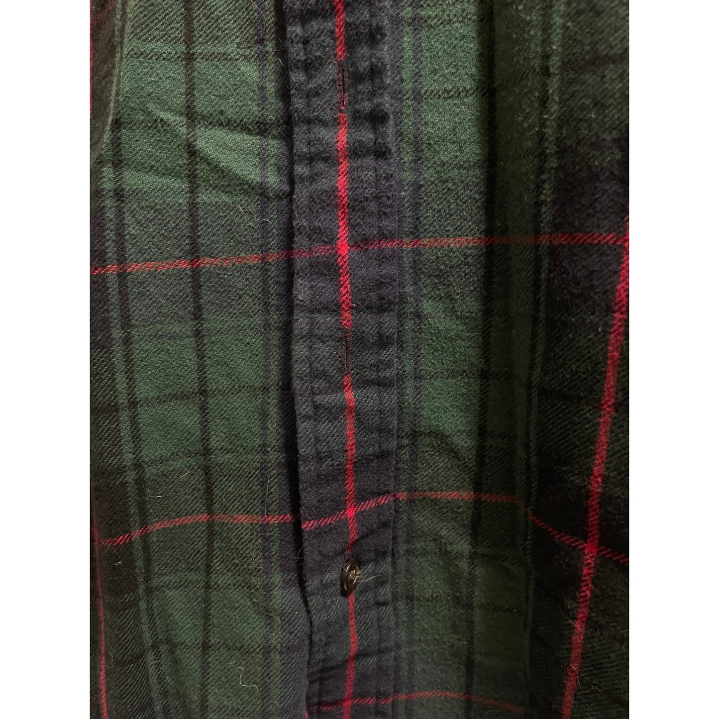 Vintage Polo Ralph Lauren Green Plaid 100% Cotton Button Front Shirt - Medium