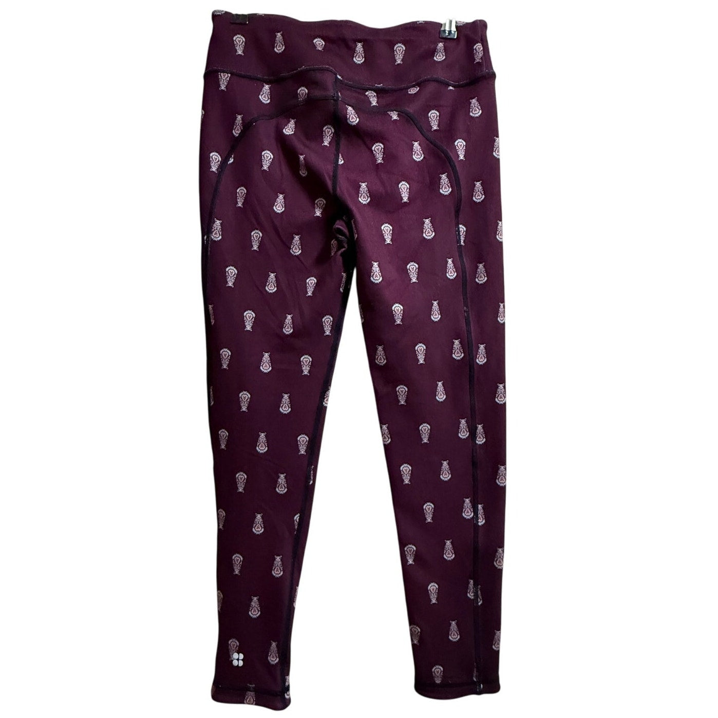 Unbranded Burgundy Print Compression Leggings - Size Small