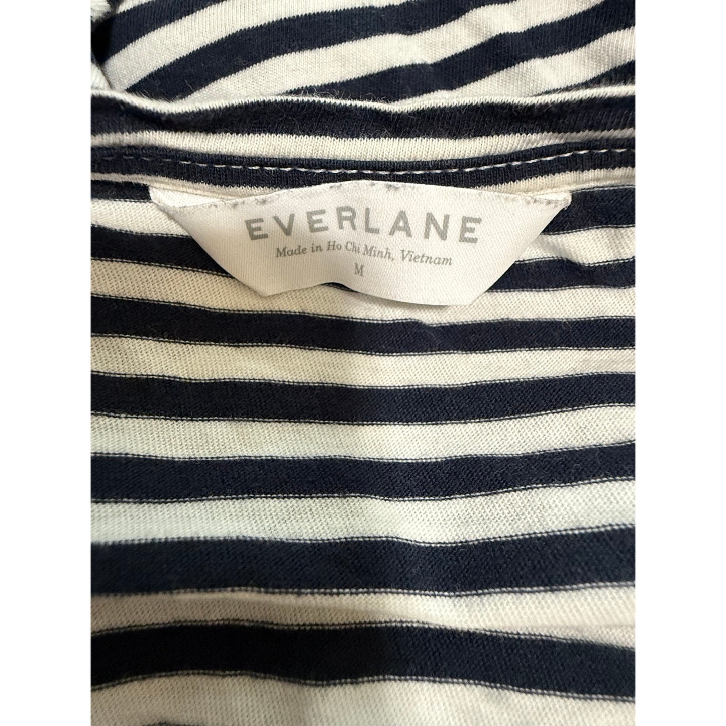 Everlane Navy White Nautical Stripe Short Sleeve Size Medium Mini Dress
