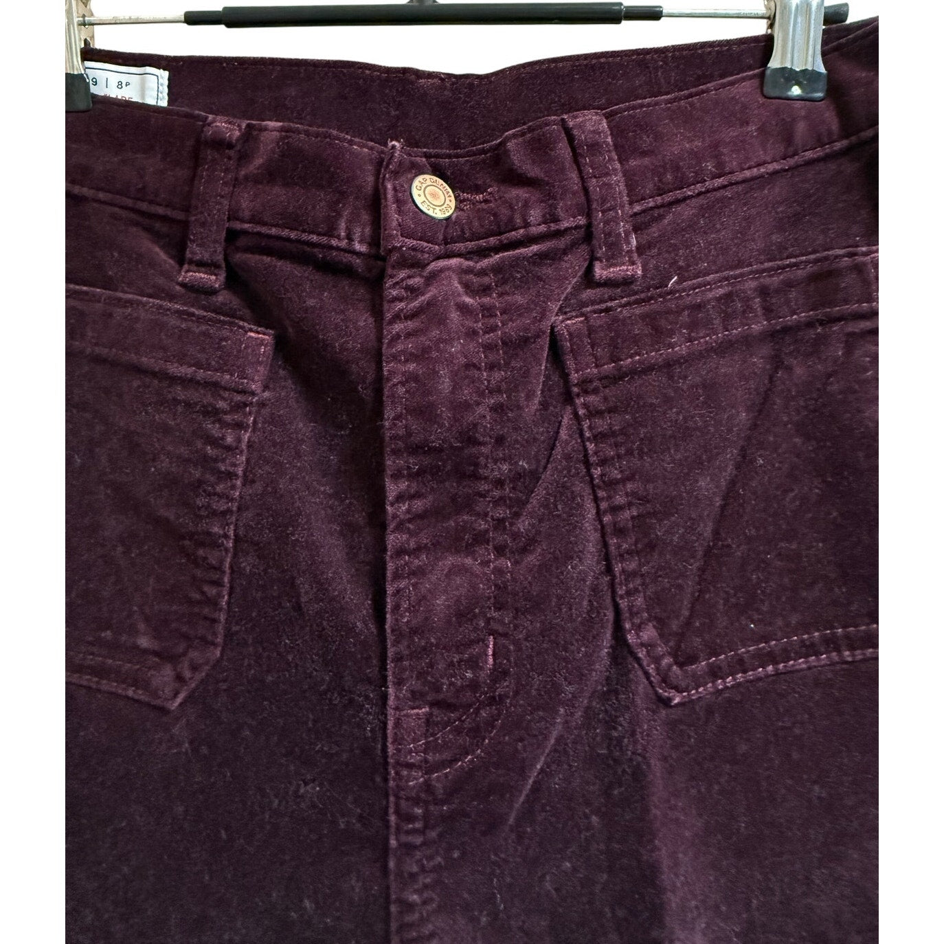 GAP Dark Burgundy 70's Flare High Rise - Velvet - Size 29
