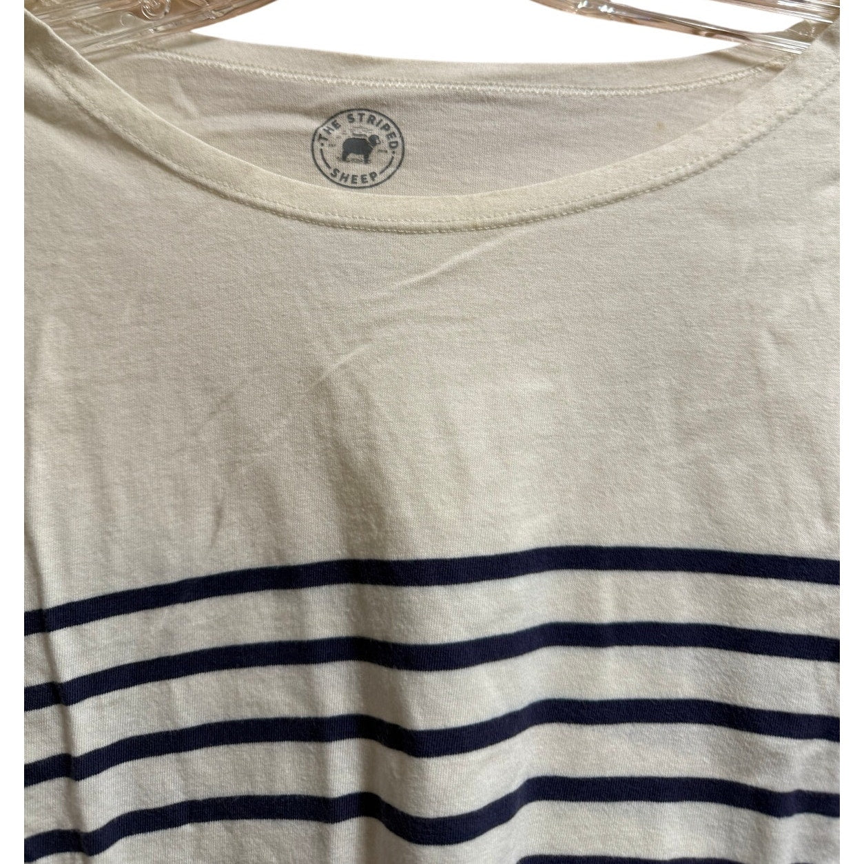 The Striped Sheep Black / Dark Navy & White Striped Long Sleeve - Large