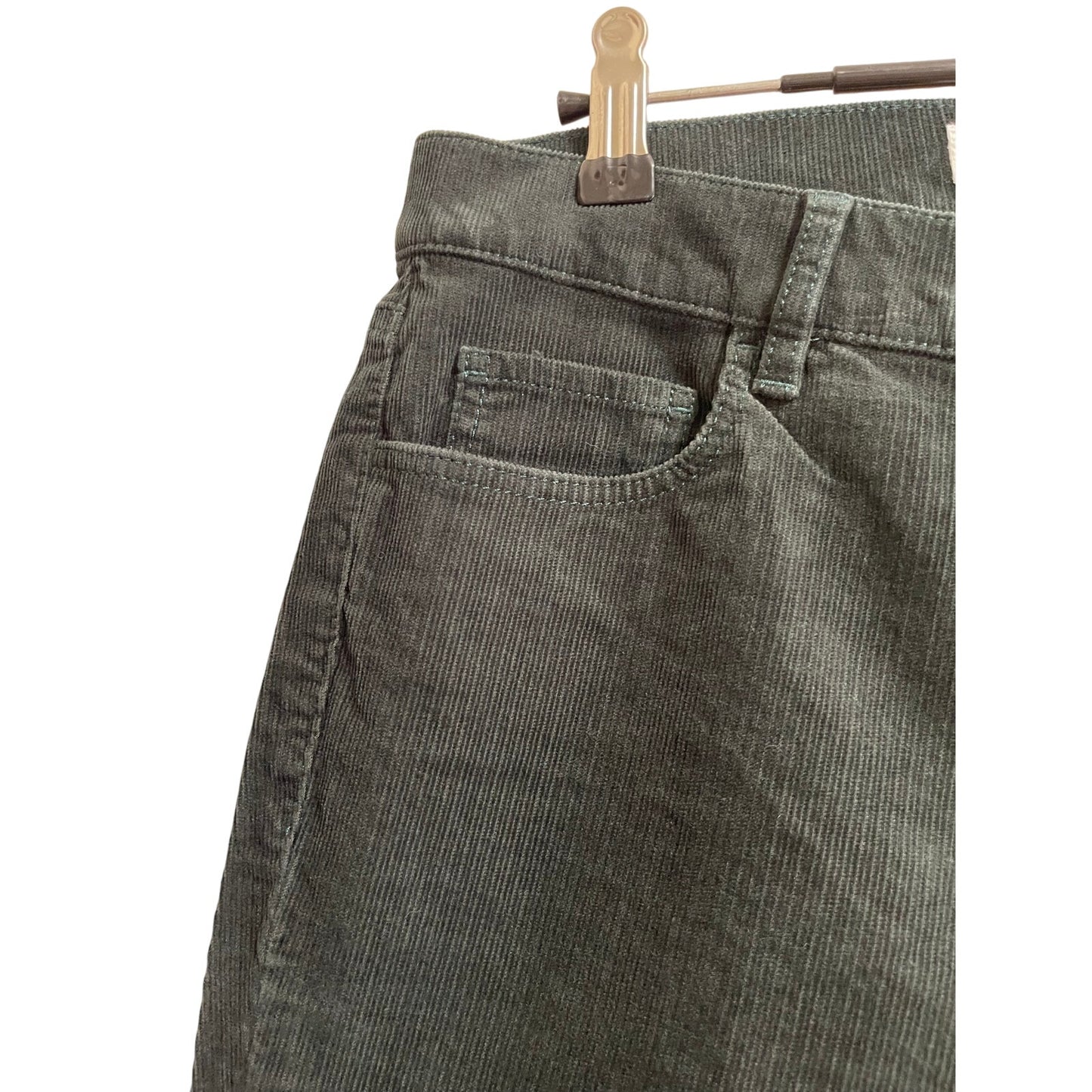 NWT Ann Taylor The Loft Dark Gray Corduroy Curvy Bootcut Jeans Size 26