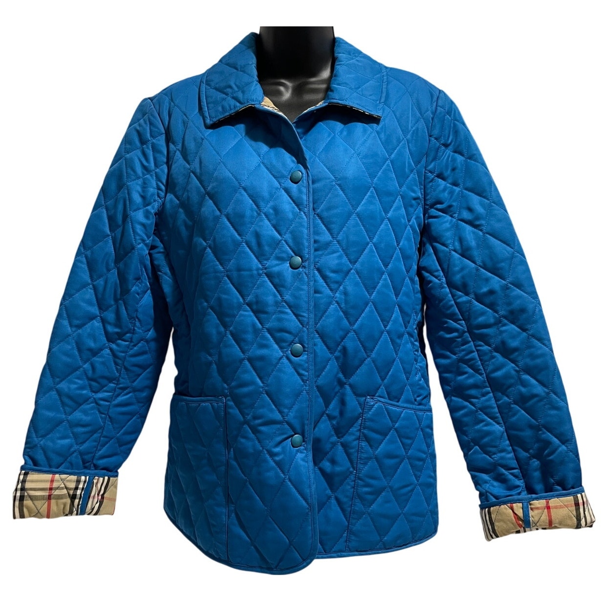 Selene Sport Blue Quilted Jacket Size Medium