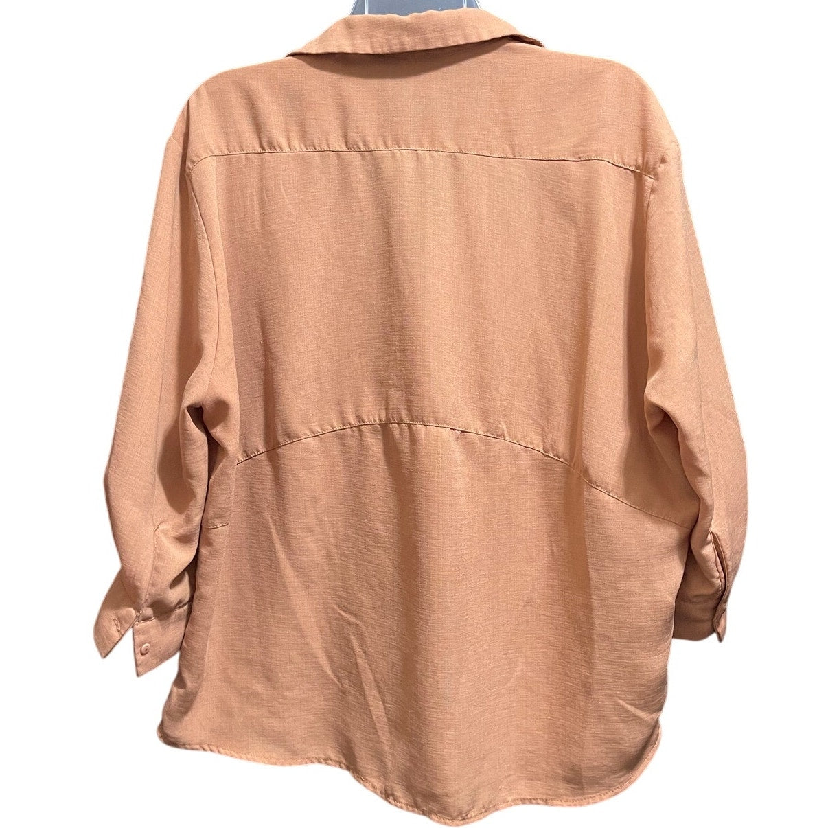 Hyfve Size Small Terracotta Brown Long Sleeve Collared Blouse
