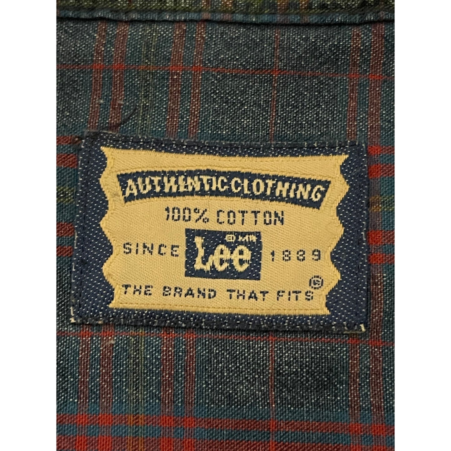 Vintage 90s Lee 100% Cotton Long Sleeve Plaid Button Front Shirt Men's Medium