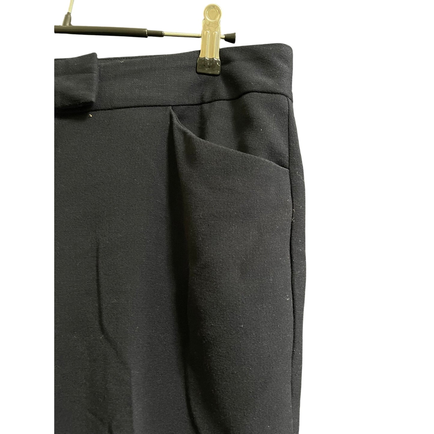 Calvin Klein Size 8 Black / Dark Navy Dress Pants