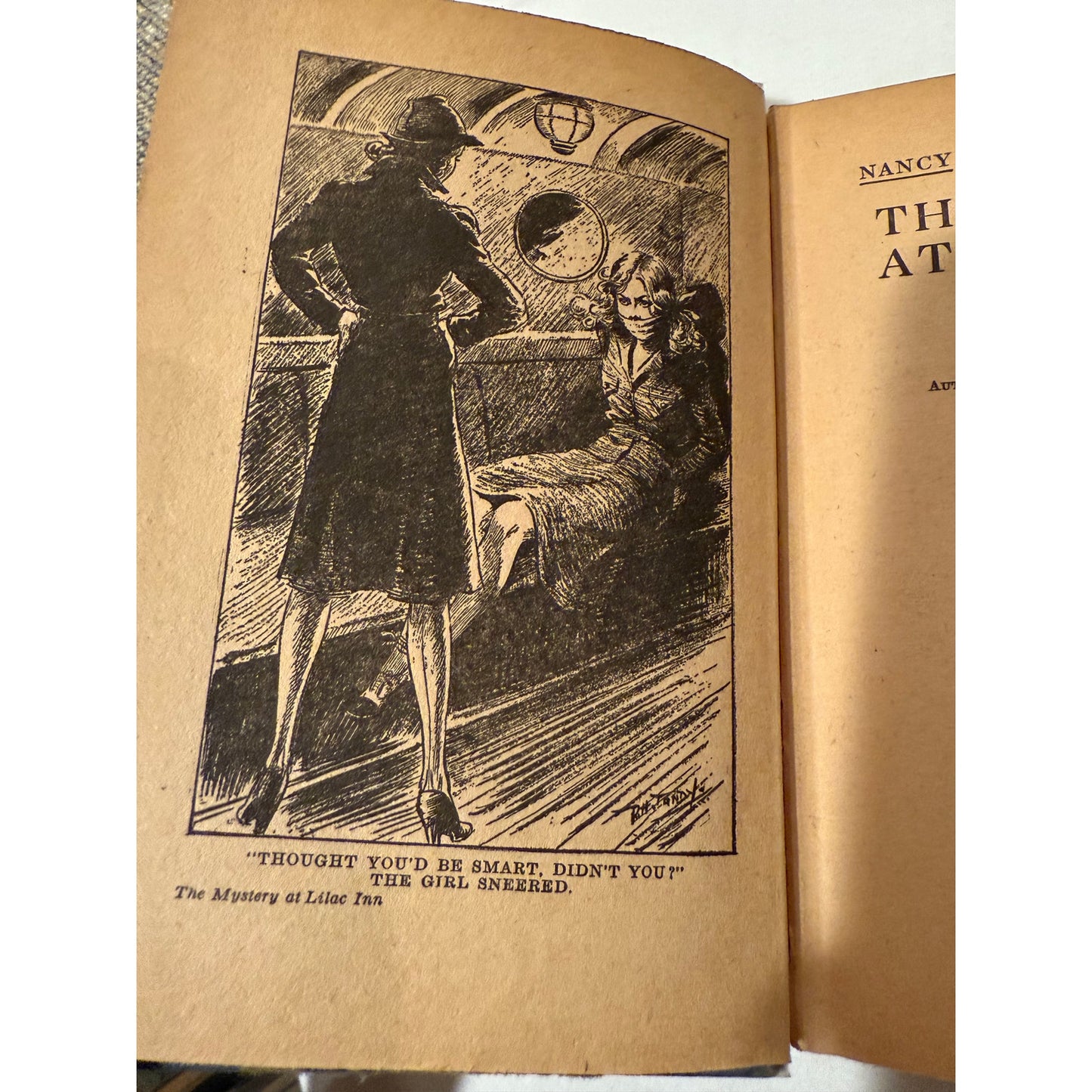 Nancy Drew - The Mystery at the Lilac Inn - Blue Tweed - 1930 - Hardcover