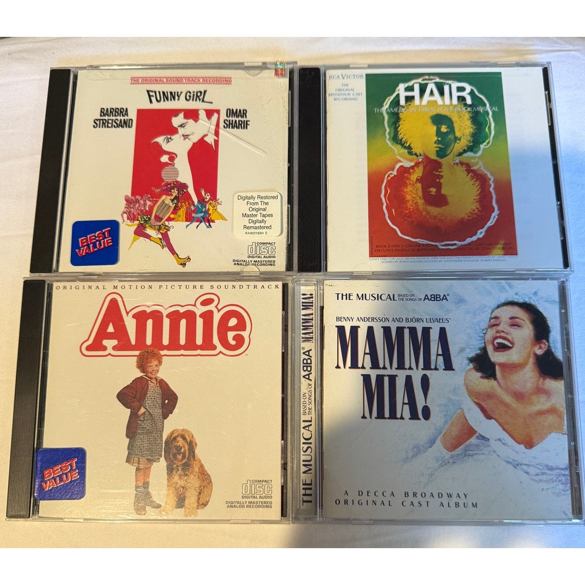 Movie & Broadway Soundtrack CD Bundle -15 CD's - Chicago, Annie, The Bodyguard
