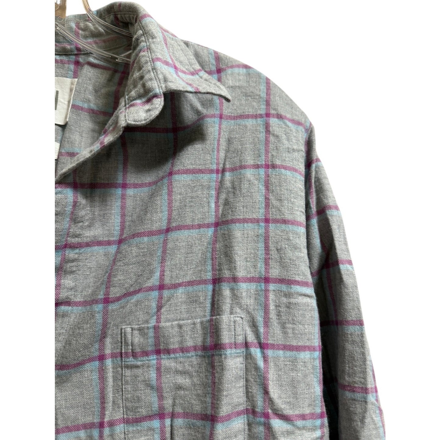 Frank & Eileen Grayson Gray & Pink Check Size 4 Button Up Shirt