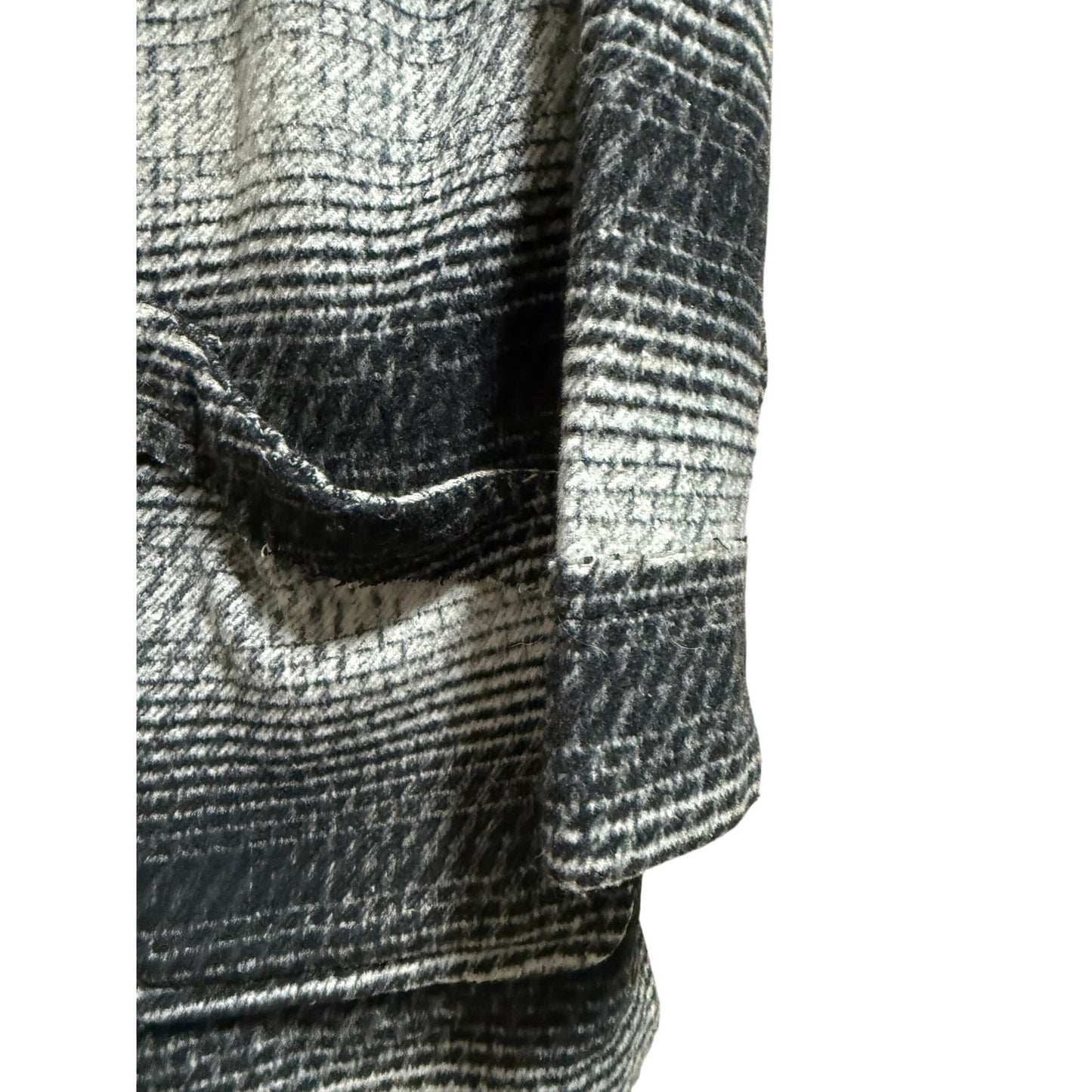 Sanctuary by Anthropologie Gray & Black Polyester Blend Hooded Jacket - Small