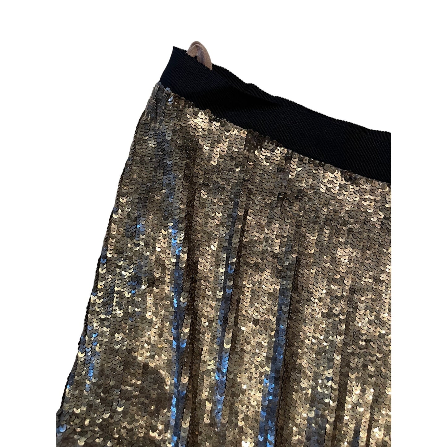 Theory Roxanne Spread Sequined Mini Skirt - Size 4 - Silver