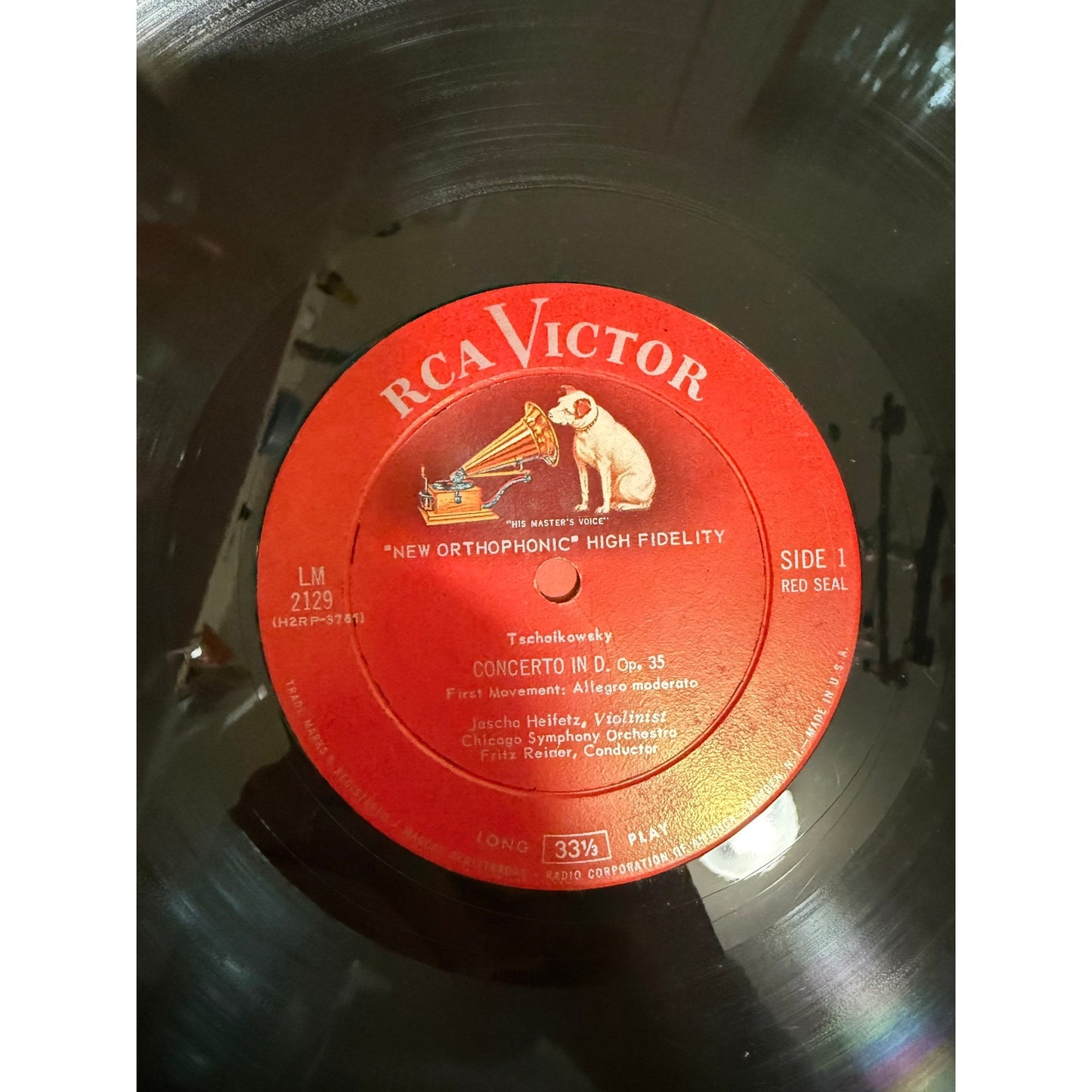 Heifetz Tschaikovsky Violen Concerto 1968 RCA LM-2129 LP 12" Vinyl VG+