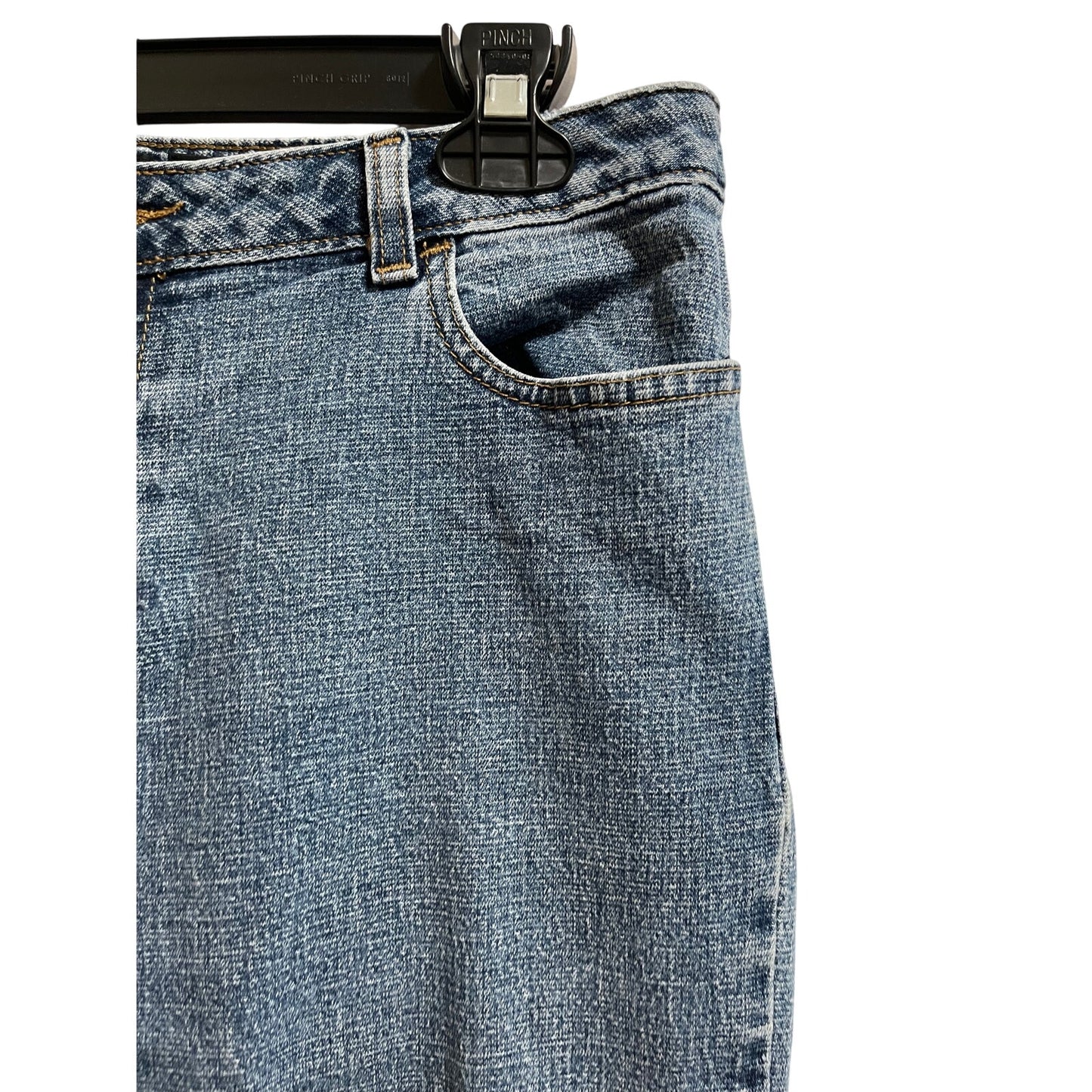 Style & Co Petite 12 Cotton Blend Blue Straight Leg Jeans