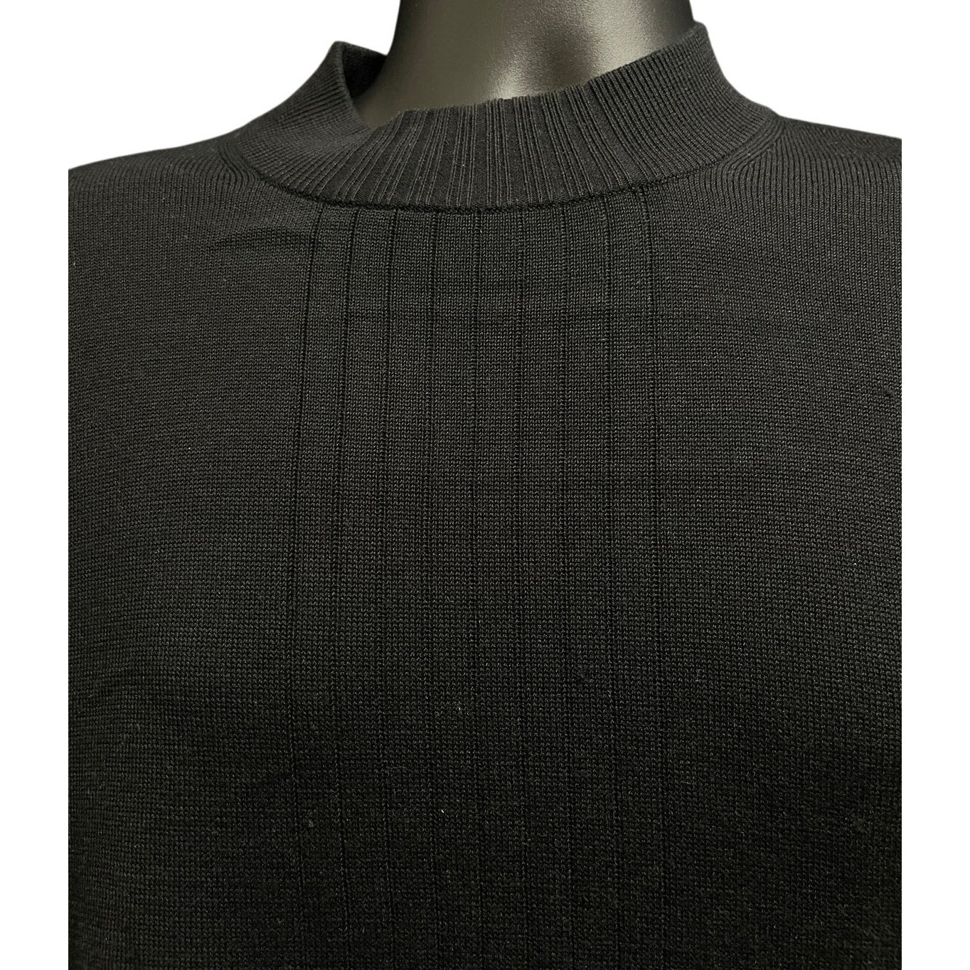Wilks Rodriguez Black Knit Silk & Cotton Size Large Long Sleeve Sweater