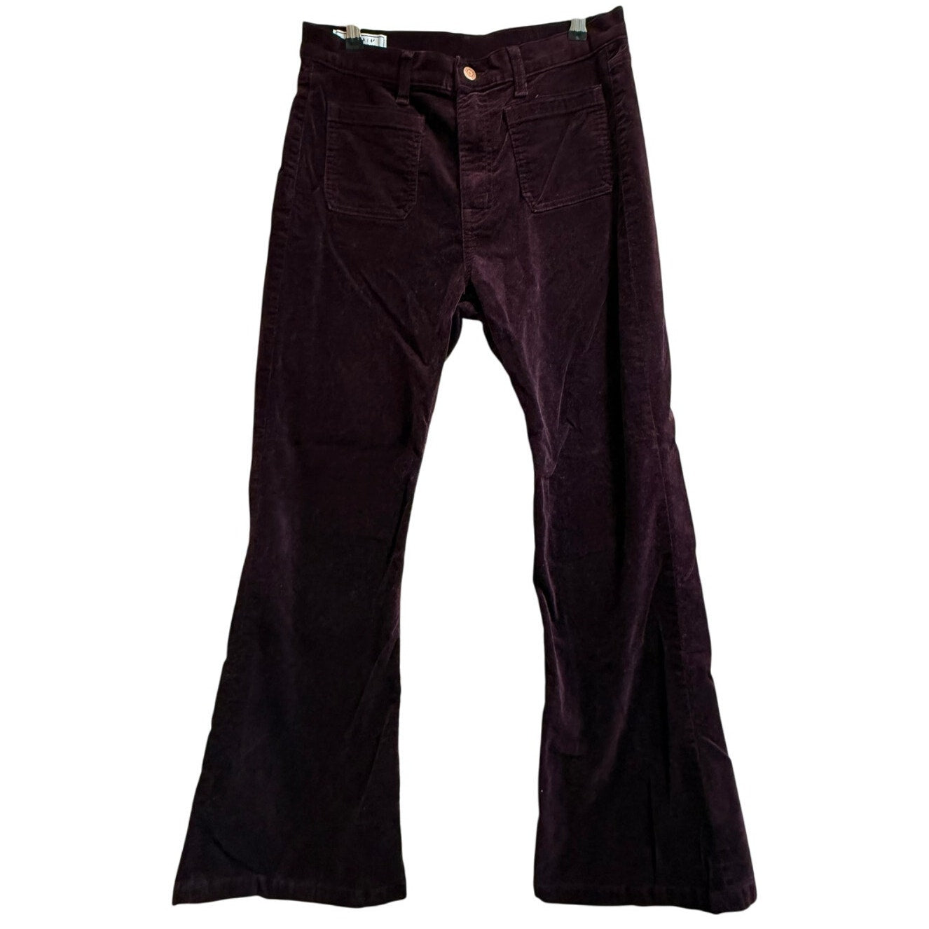 GAP Dark Burgundy 70's Flare High Rise - Velvet - Size 29