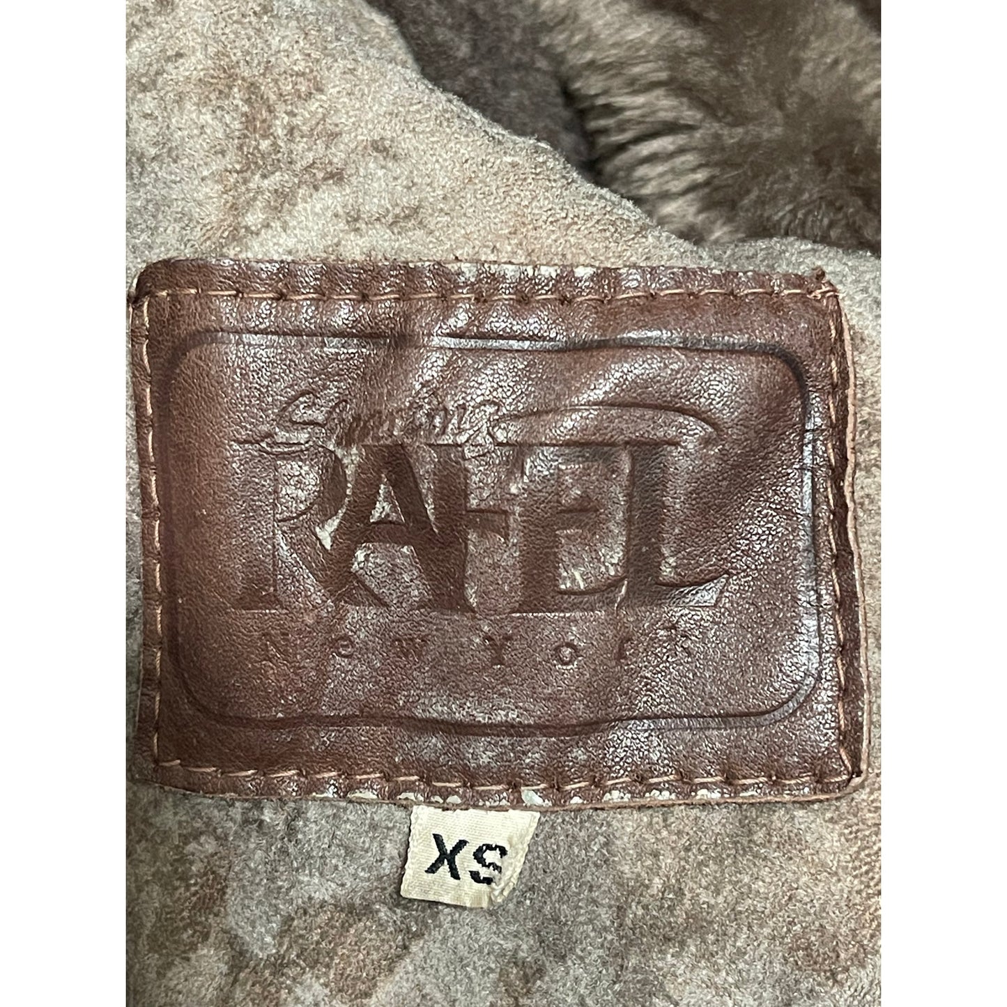 Vintage Rafel Brothers Sheepskin Shearling Coat Size XS - HEAVY