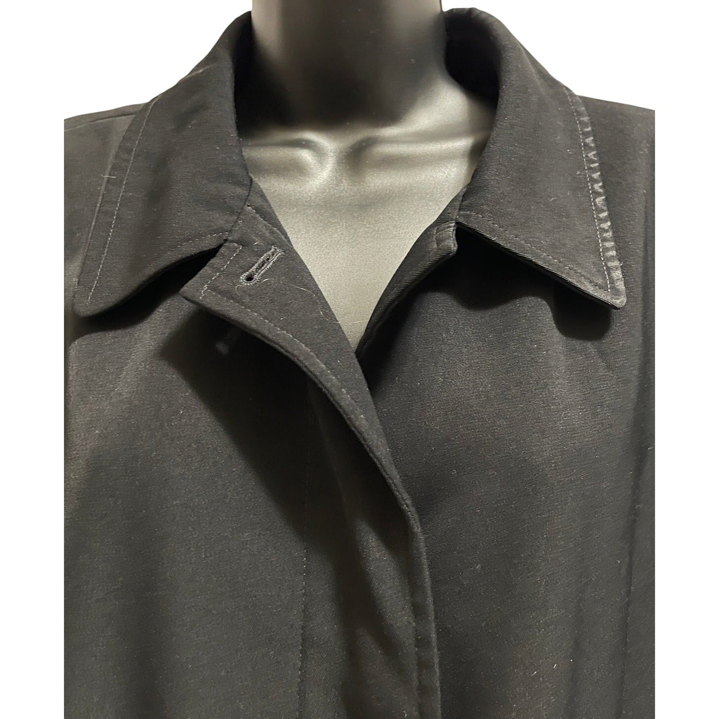 London Fog Black Lined Overcoat - Size Medium Women's