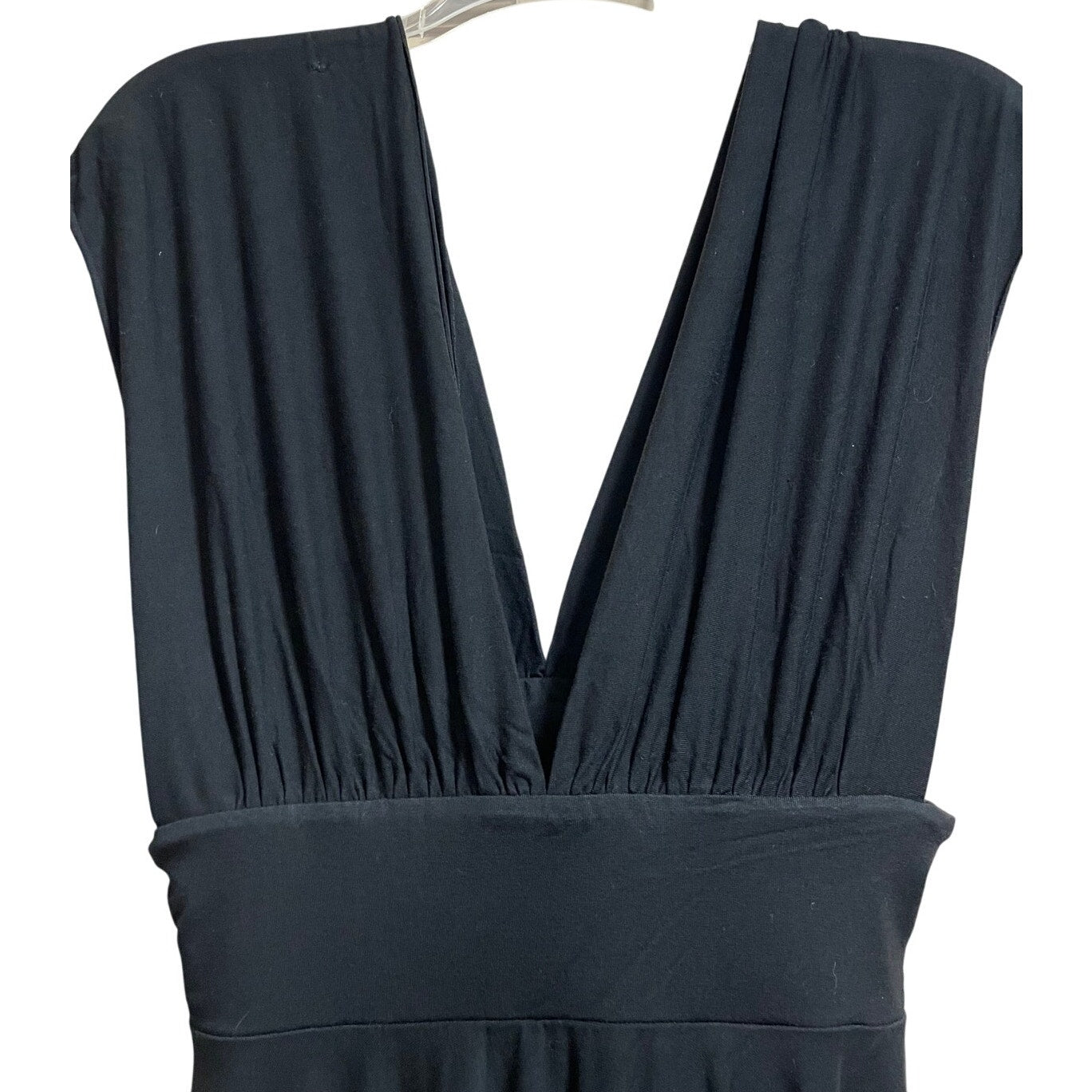 White House Black Market Size 4 Sleeveless High Waist Black Mini Dress