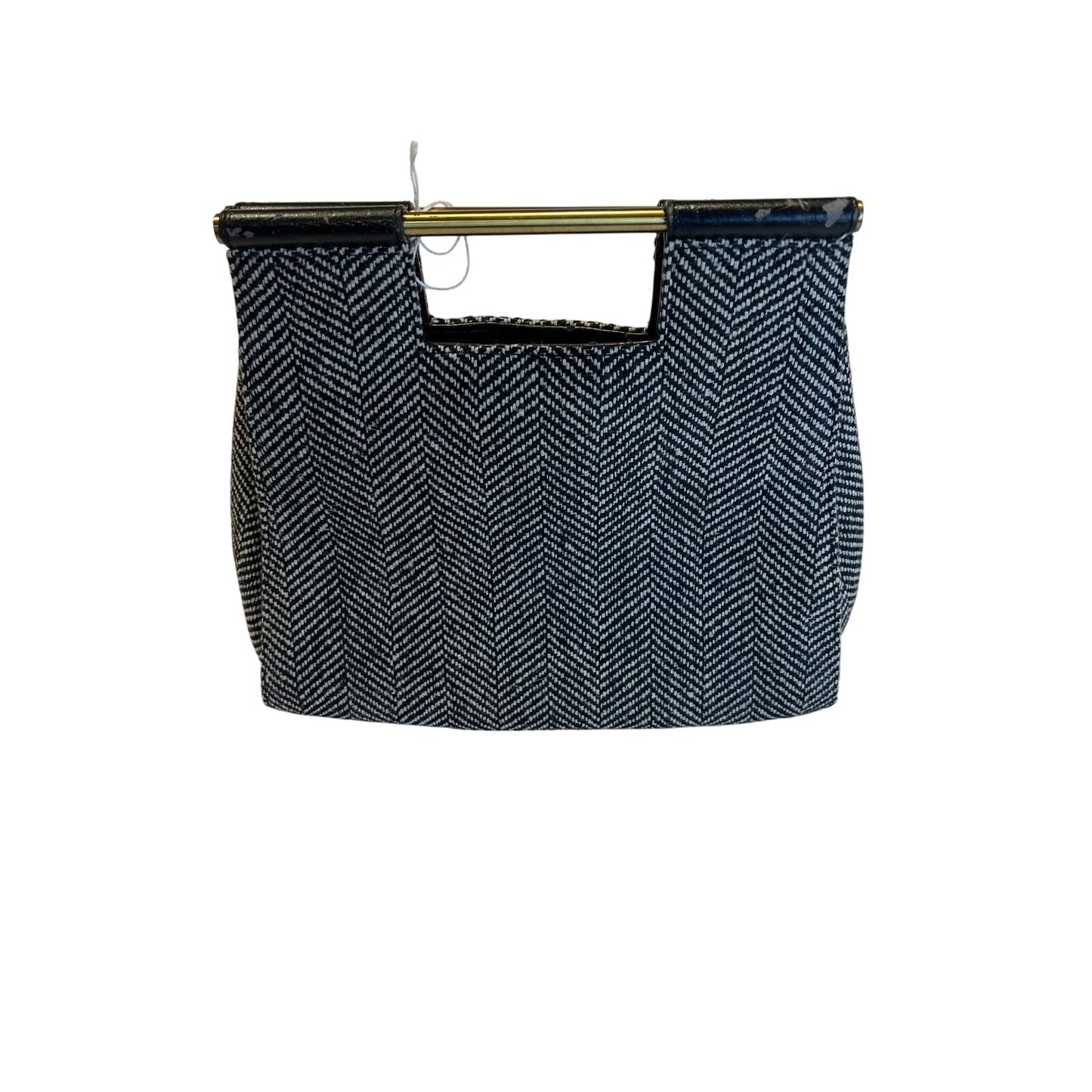 Vintage Isabella's Journey Herringbone Top Handle Bag w/Floral Accent